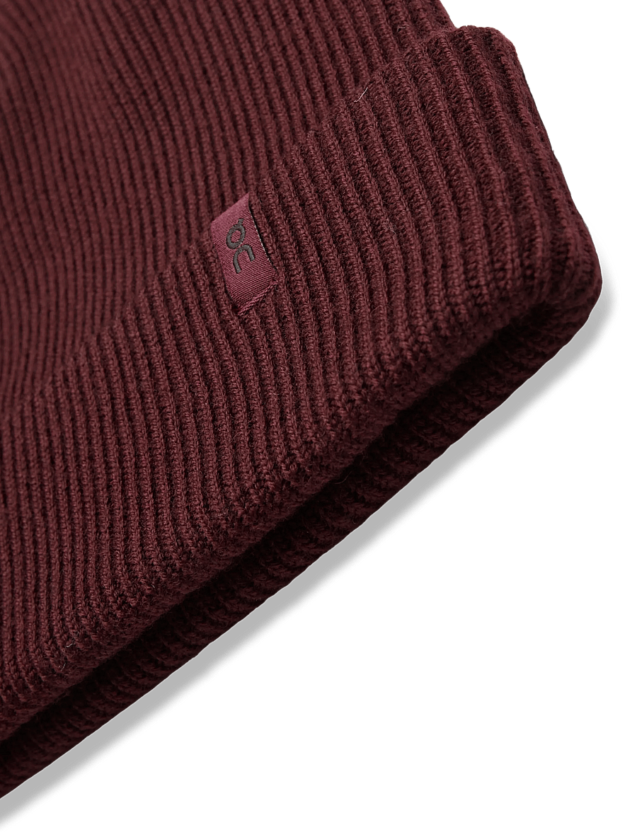 On - Merino Beanie - beanie mütsid - maroon - 2