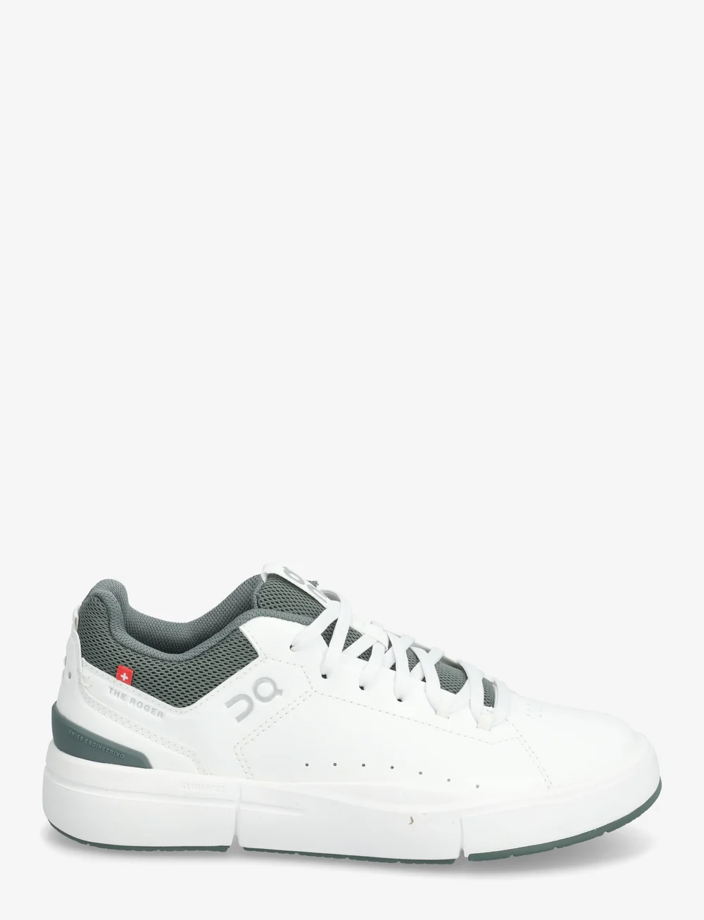 On - THE ROGER Youth - låga sneakers - white | olive - 1