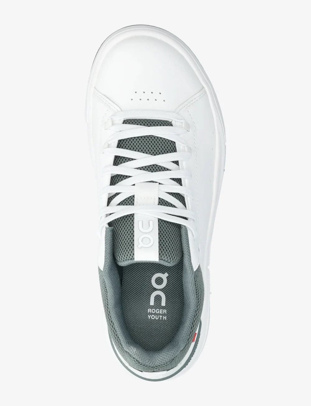 On - THE ROGER Youth - låga sneakers - white | olive - 3
