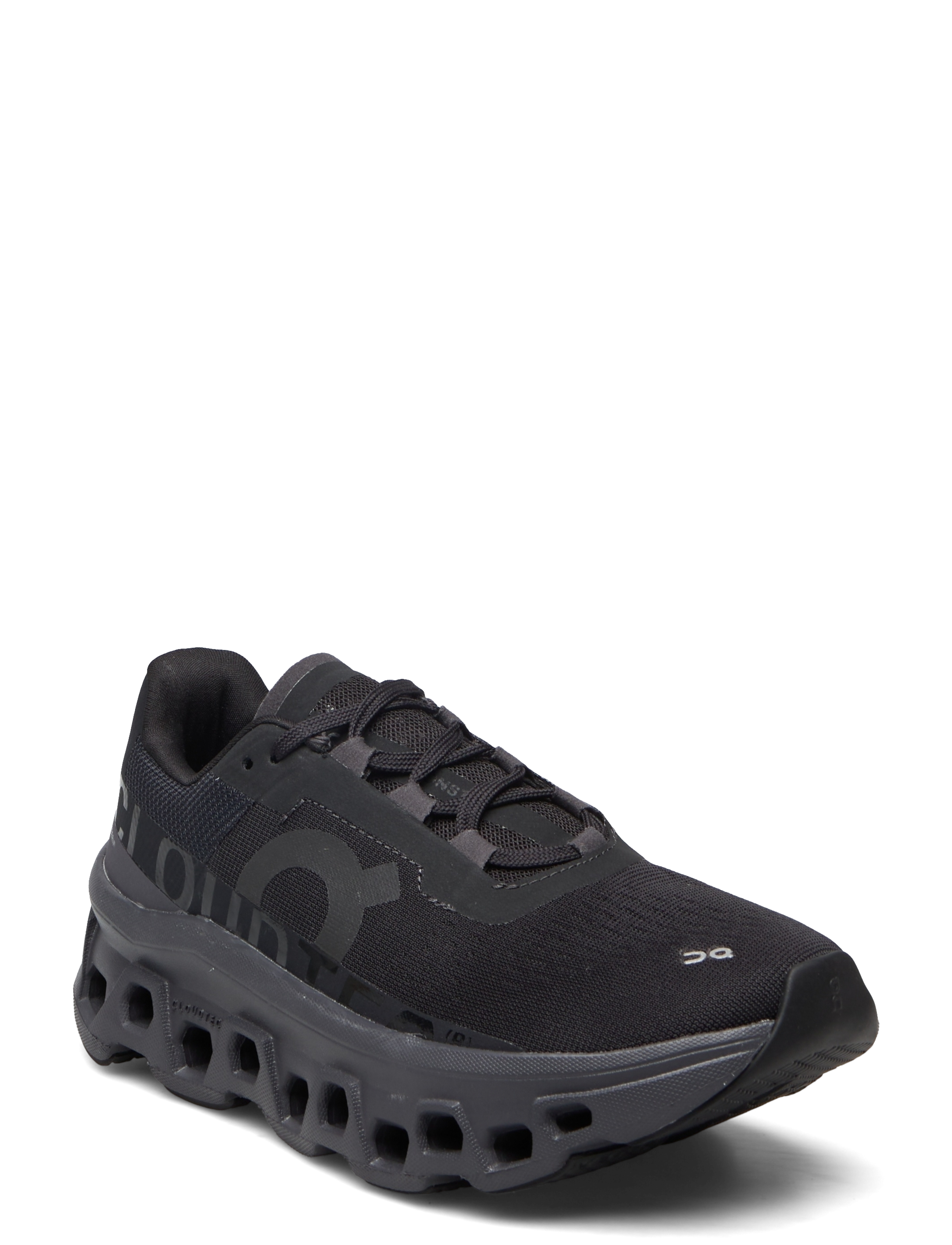 On Cloudmonster - Transitional Layering - BLACK/MAGNET / black