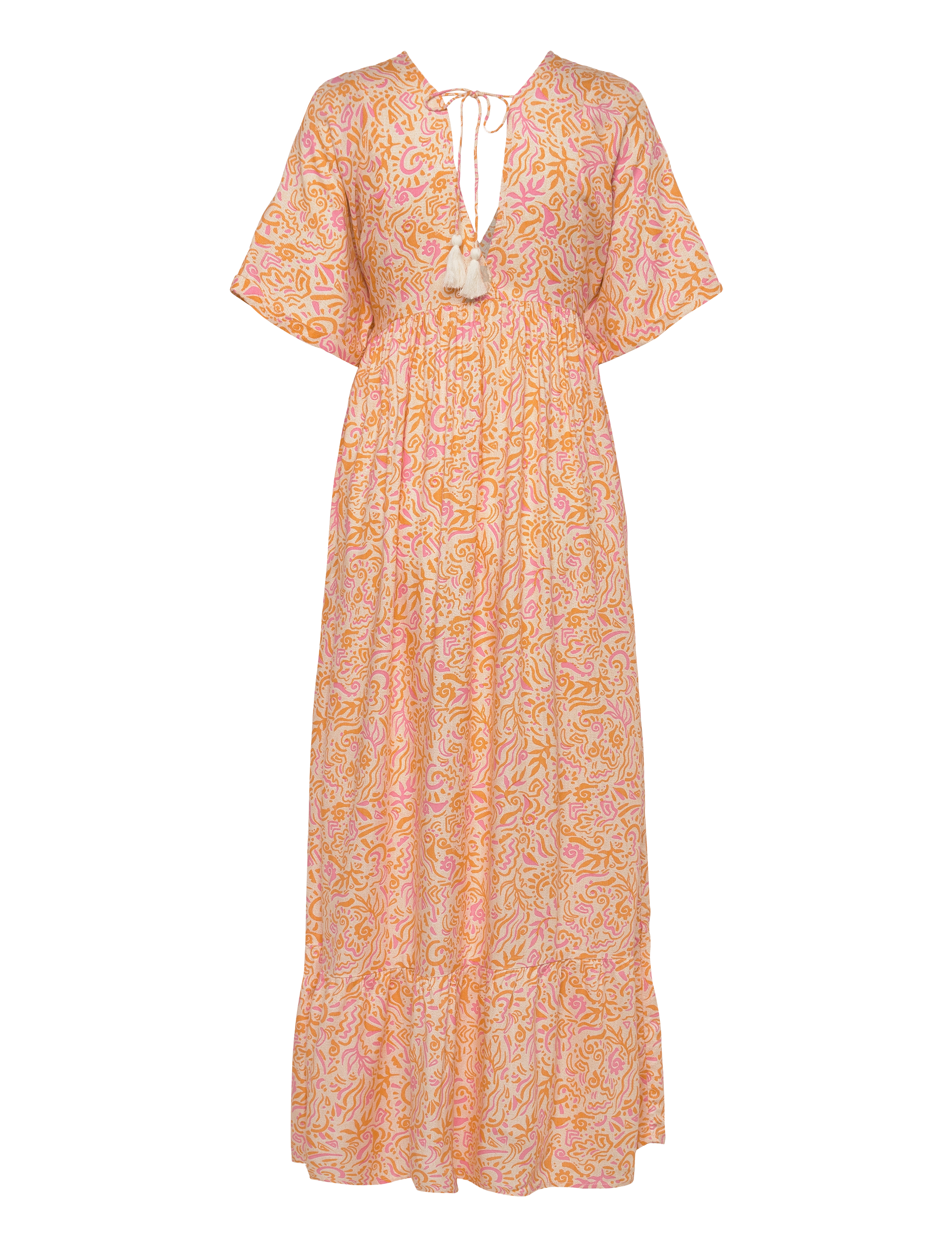 O'neill - WOTW MAXI DRESS - white abstract wave - 2