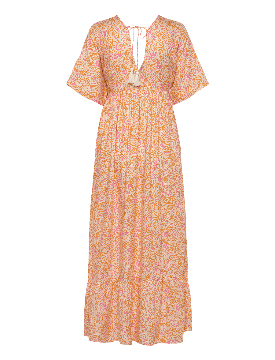 O'neill - WOTW MAXI DRESS - kleider & röcke - white abstract wave - 2