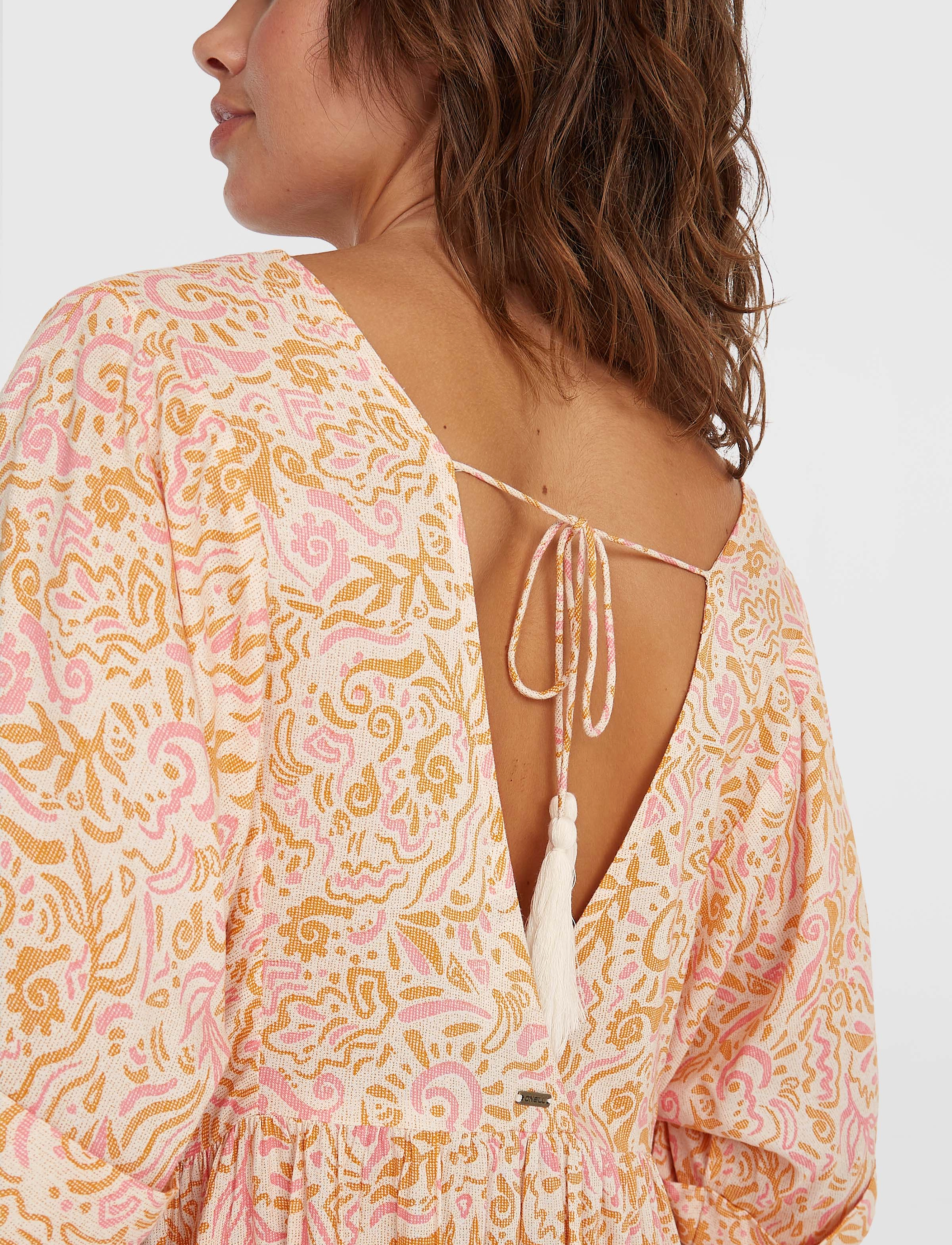 O'neill - WOTW MAXI DRESS - white abstract wave - 4