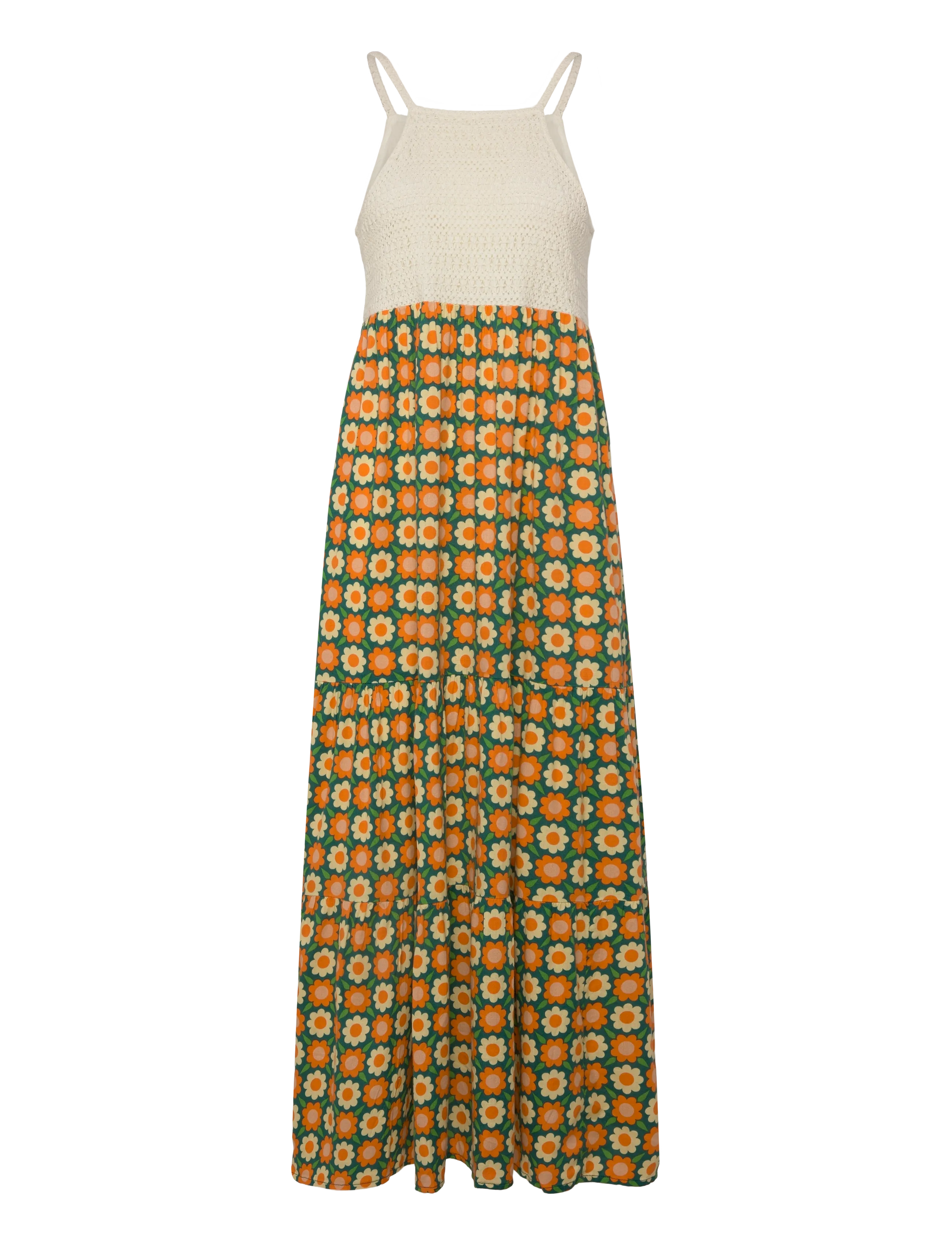O'neill O'Riginals Maxi Dress - Kleidung - GREEN RETRO FLOWER / multi