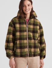 O'neill - CHECK FZ FLEECE JACKET - džemperi ar kapuci - green outdoor check - 2