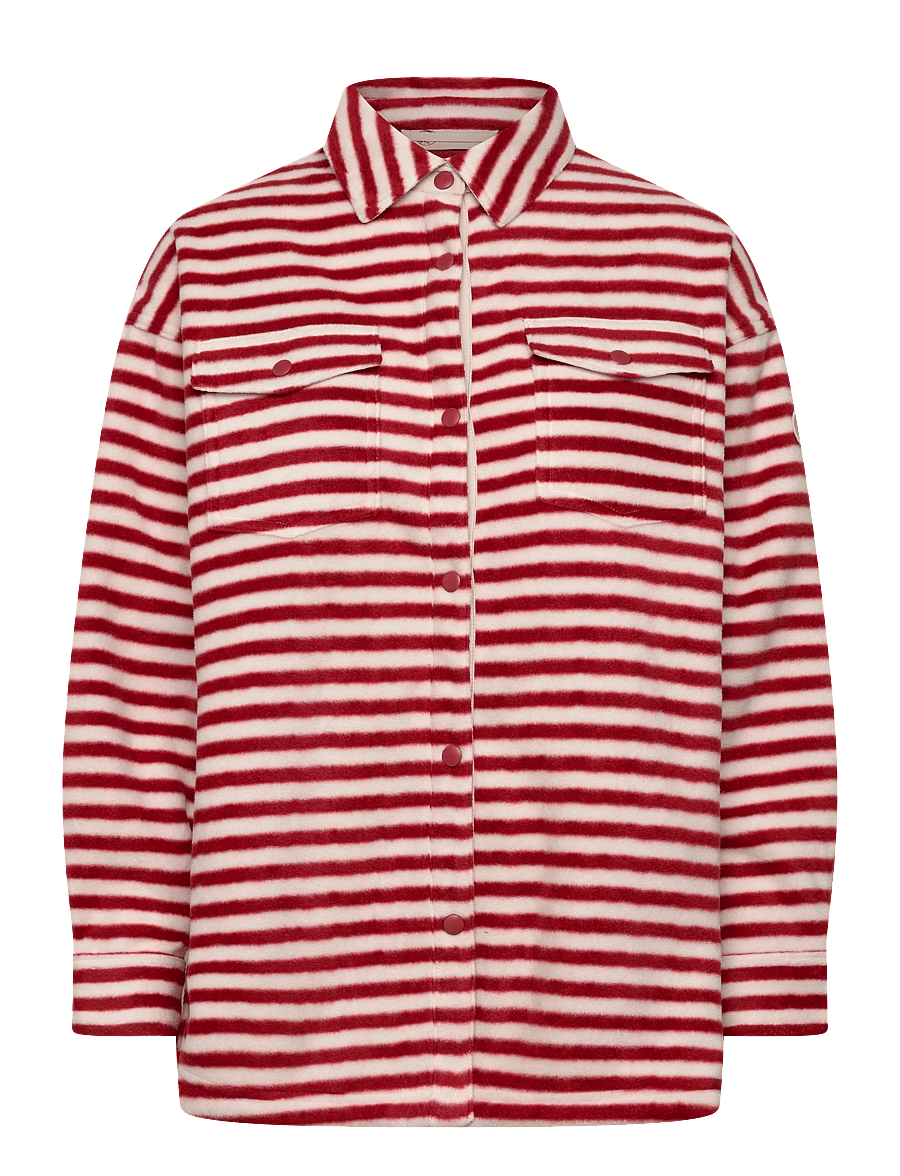 O'neill - O'Riginals Superfleece Shirt - skjortor - white/red o'riginals stripe - 0