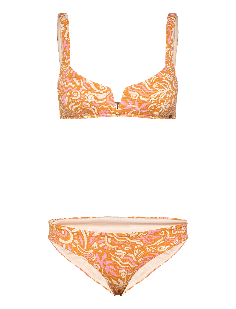 O'neill - WOTW POPOYO MATIRA BIKINI SET - sportiga badkläder - orange abstract wave - 1
