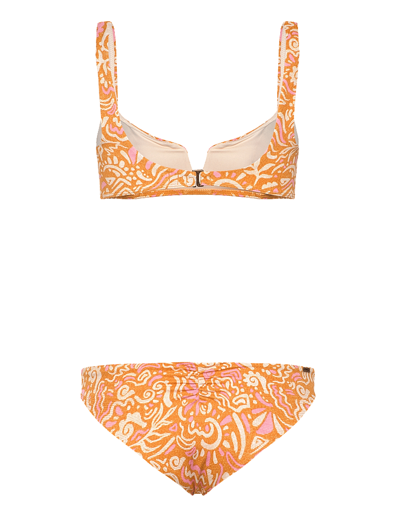 O'neill - WOTW POPOYO MATIRA BIKINI SET - sportiga badkläder - orange abstract wave - 2