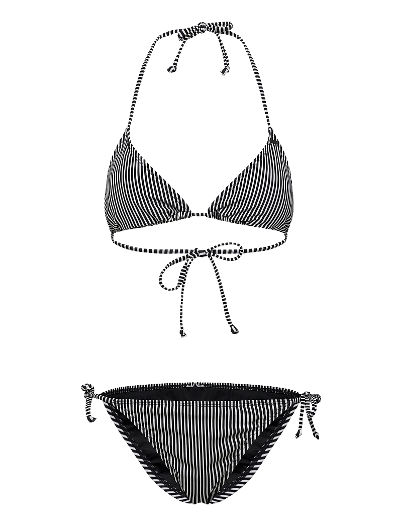 O'neill - Essentials Capri Bondey Bikini Set - bikinisets - black micro stripe - 0