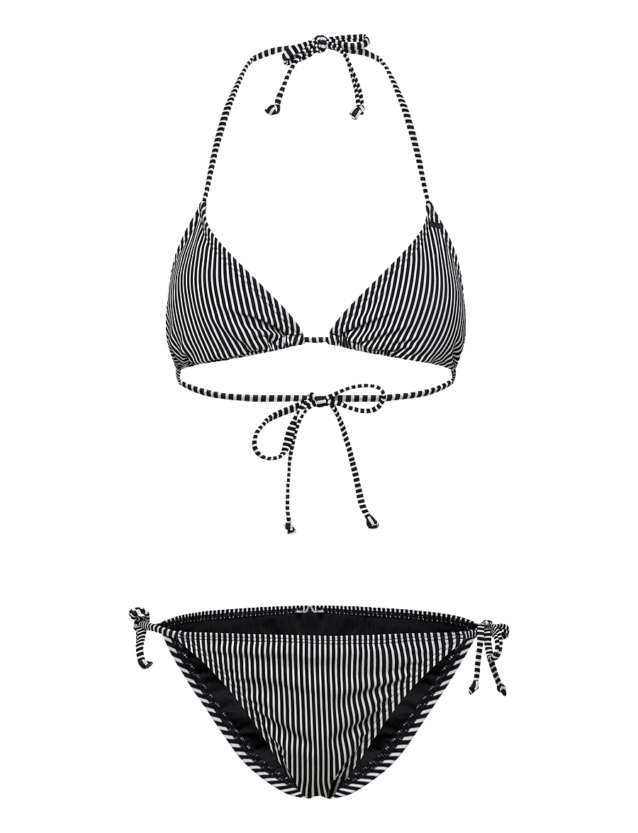 O'neill - Essentials Capri Bondey Bikini Set - bikinisets - black micro stripe - 0