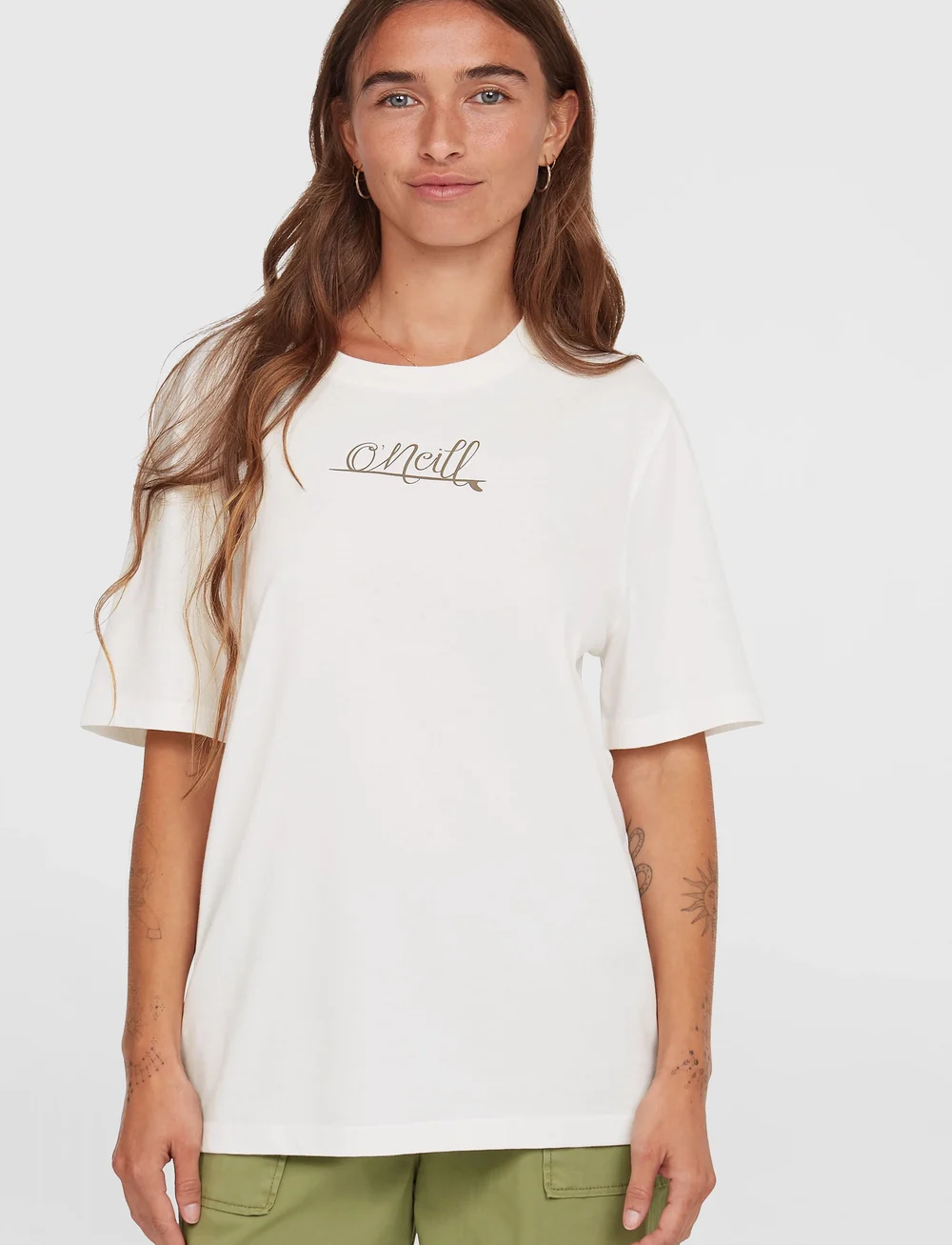 O'neill - ESSENTIALS O'NEILL SCRIPT T-SHIRT - alussärgid ja t-särgid - snow white - 0