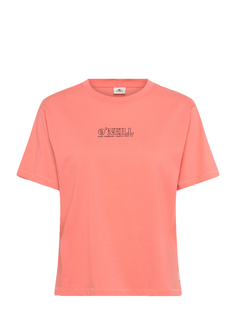 O'neill - O'Neill Boxy Back Print T-Shirt - lühikeste varrukatega pluusid - funky peach - 0