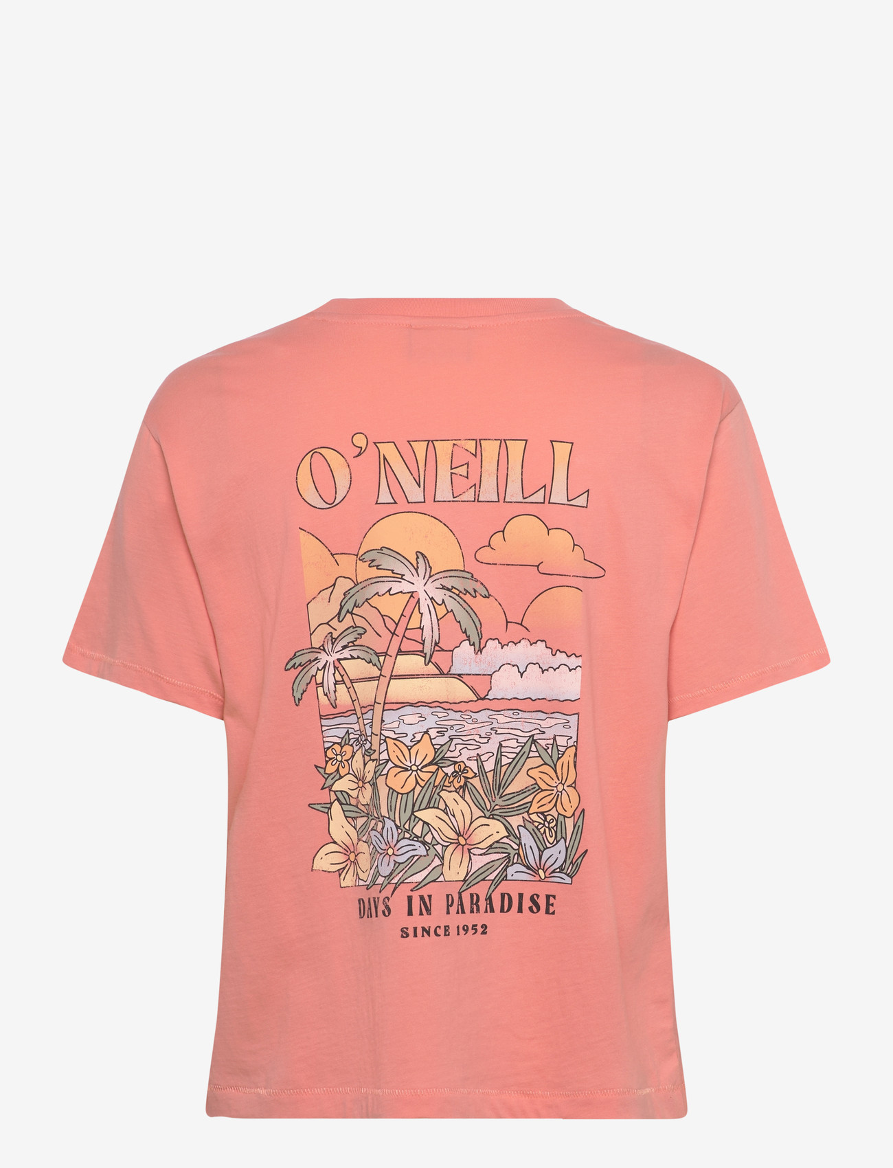 O'neill - O'Neill Boxy Back Print T-Shirt - kortærmede bluser - funky peach - 1