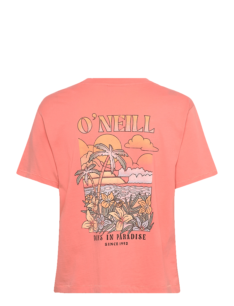 O'neill - O'Neill Boxy Back Print T-Shirt - kortærmede bluser - funky peach - 1