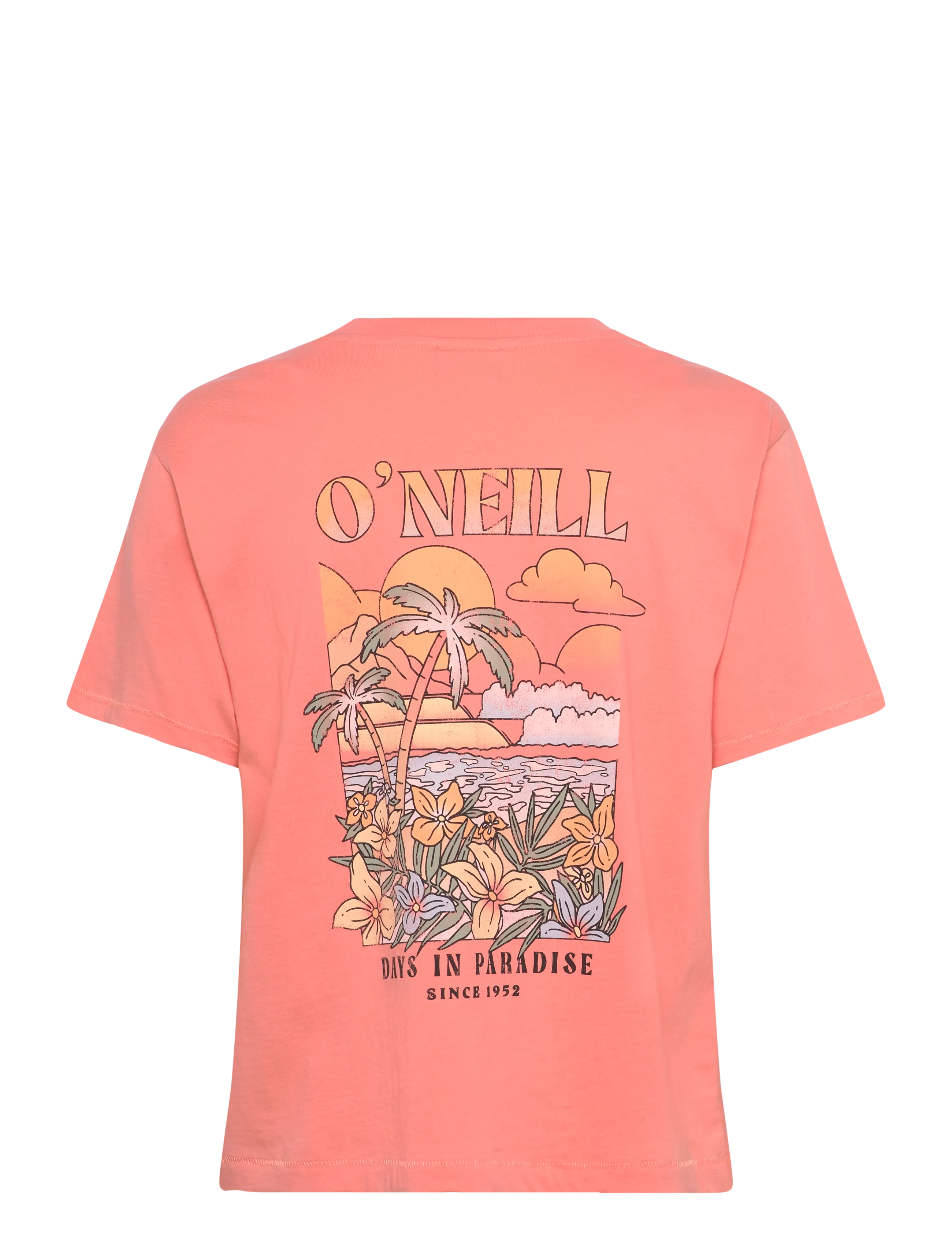 O'neill - O'Neill Boxy Back Print T-Shirt - lühikeste varrukatega pluusid - funky peach - 1