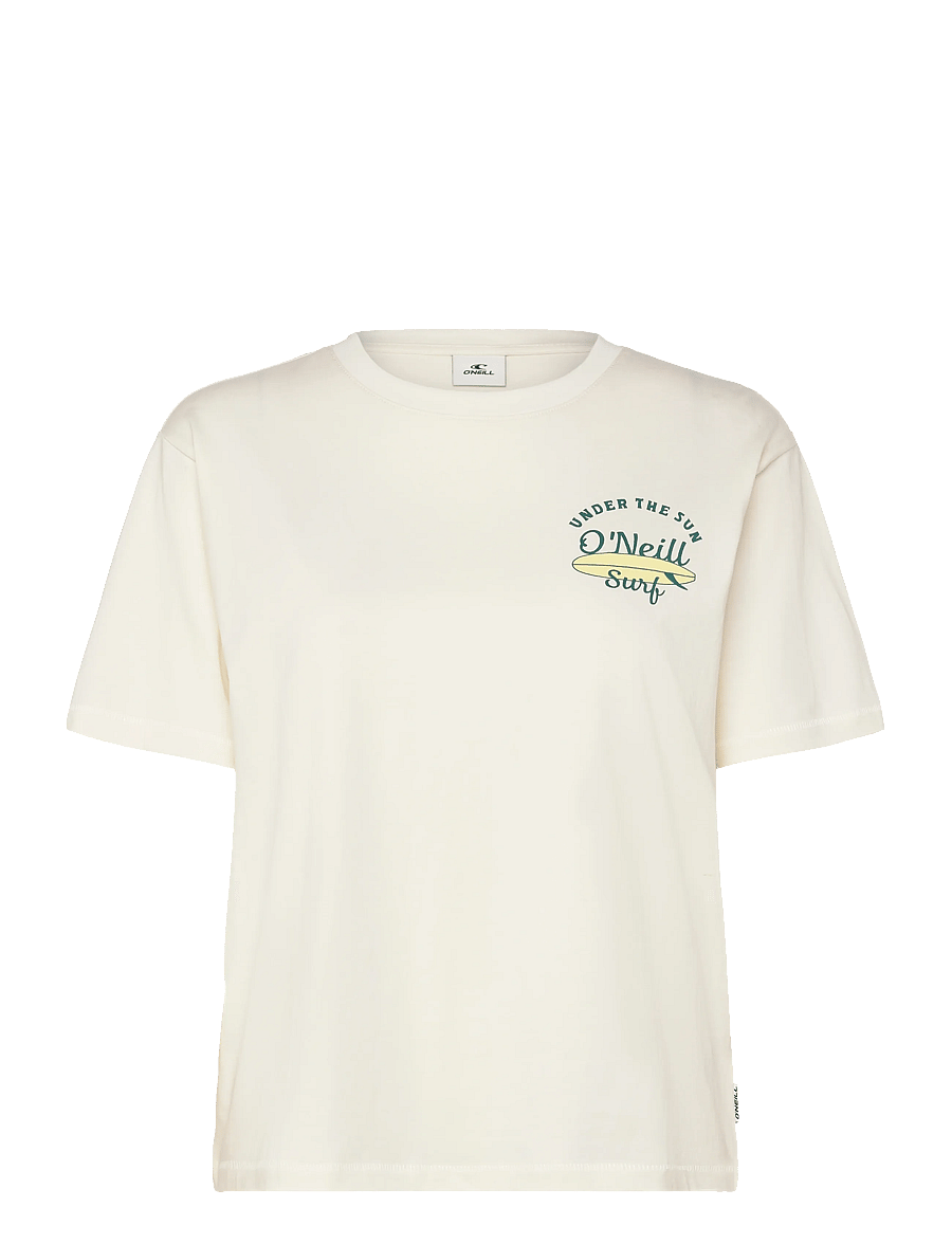 O'neill - O'Neill Boxy Back Print T-Shirt - lühikeste varrukatega pluusid - snow white - 0