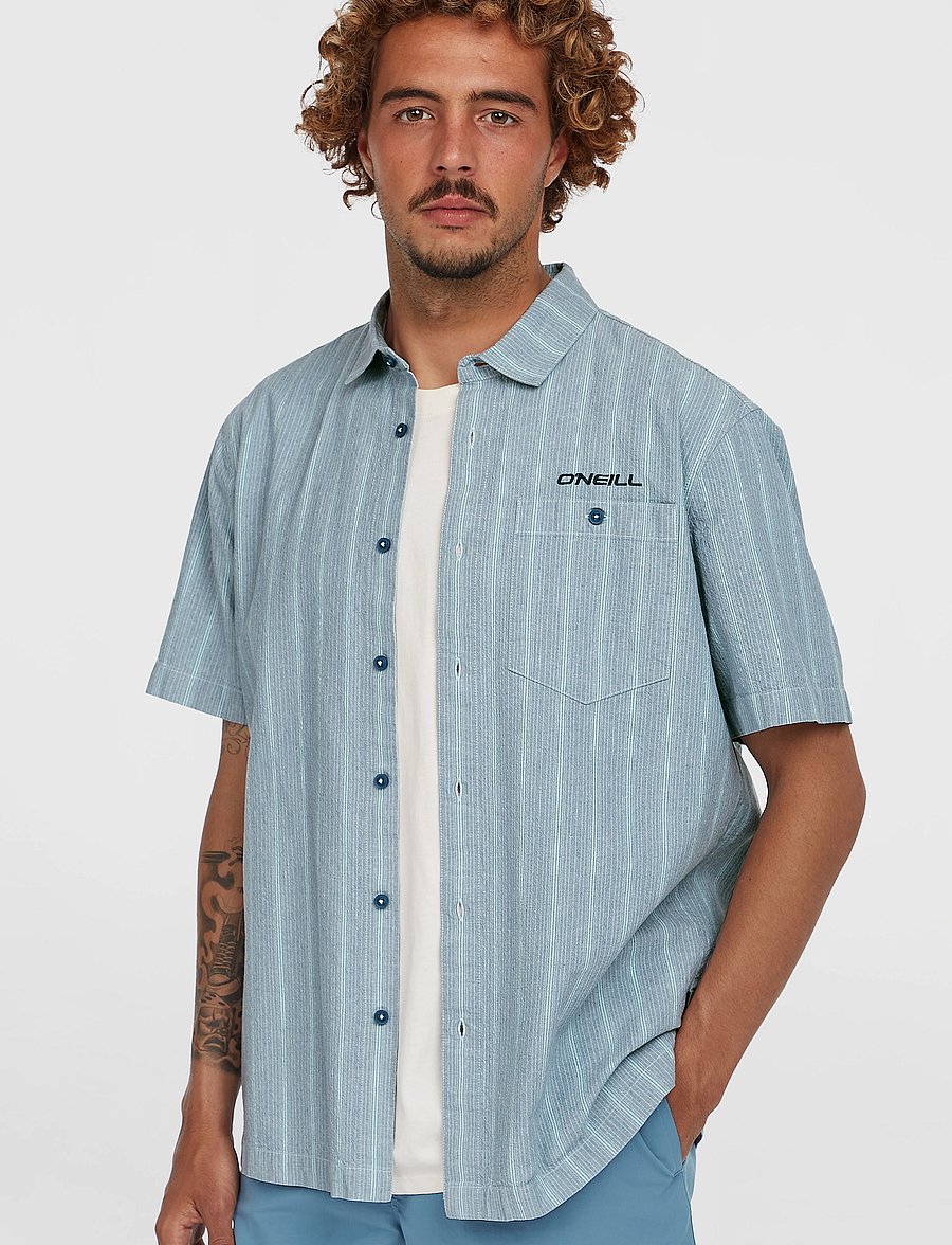 O'neill - O'NEILL JACQUARD STRIPE SHIRT - oberteile & t-shirts - blue cali stripe - 0
