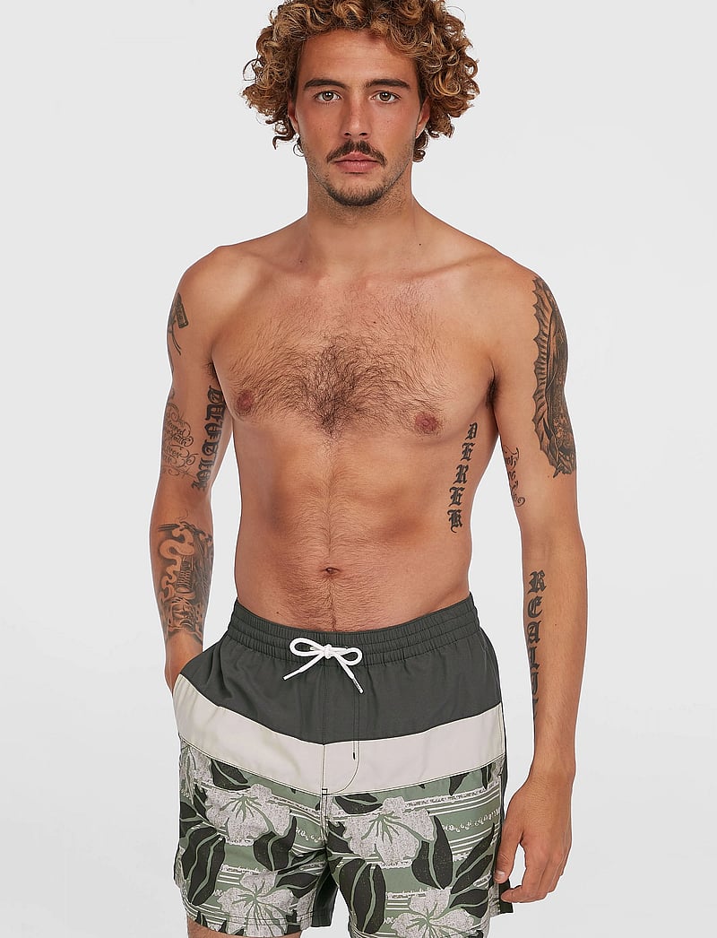 O'neill - O'NEILL CALI BLOCK 15'' SWIMSHORTS - lühikesed ujumispüksid - green dusty flower - 0