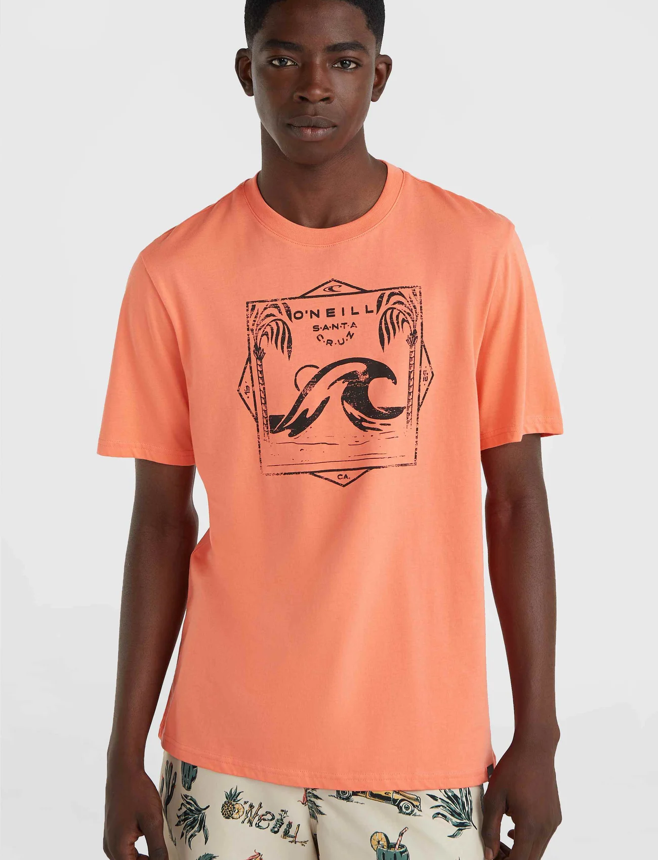 O'neill - MIX & MATCH WAVE T-SHIRT - oberteile & t-shirts - living coral - 0
