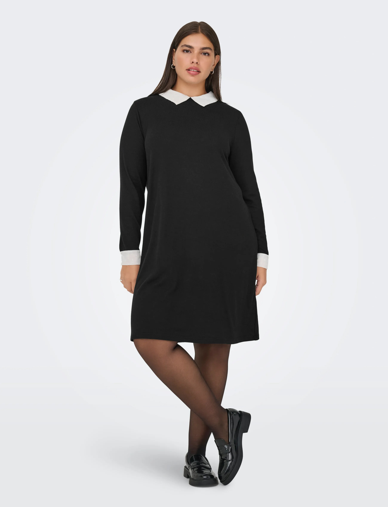 ONLY Carmakoma Caralba L/S Mix Abk Dress Jrs - - 46-48 1