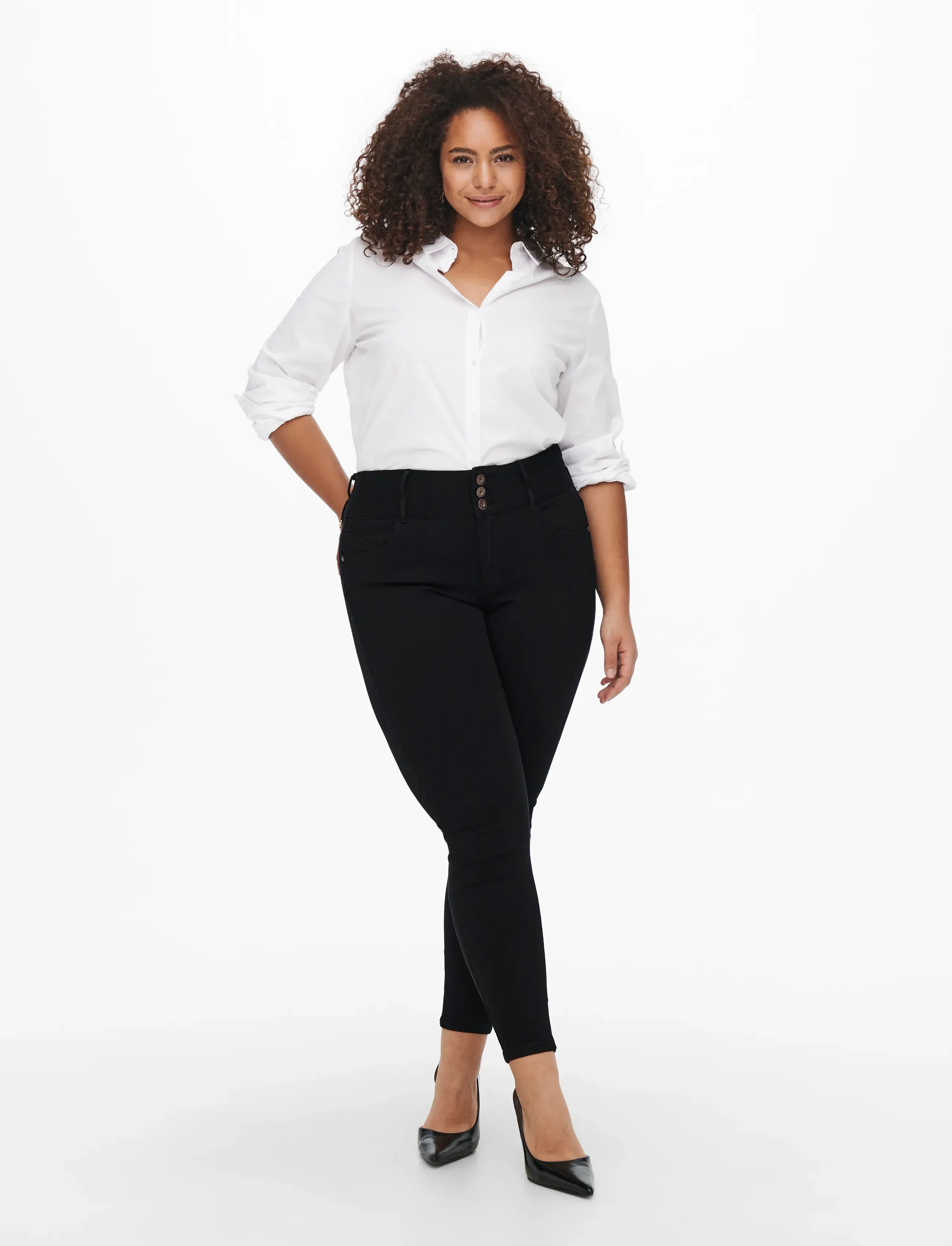 ONLY Carmakoma CARANNA LIFE HW SK ANK JEANS BLACK NOOS - Alles anzeigen - BLACK / black