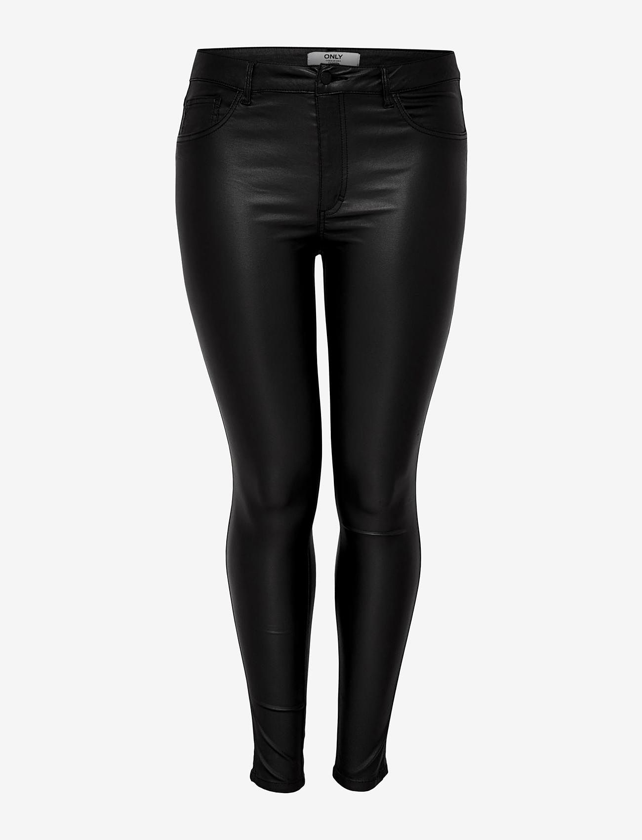 ONLY Carmakoma - CARPUNK REG SK COATED PANTS - feestelijke kleding voor outlet-prijzen - black - 0