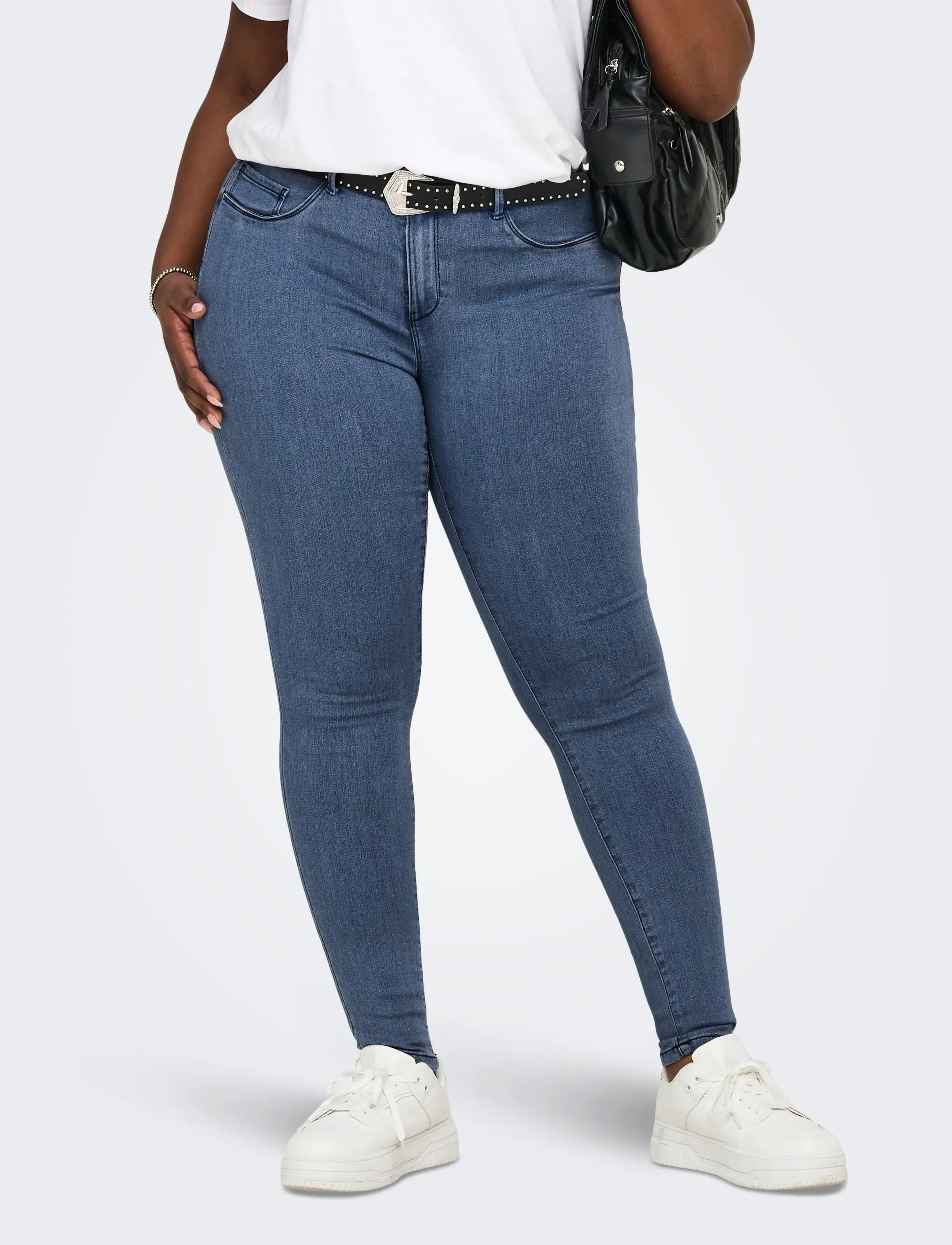 ONLY Carmakoma CARTHUNDER LIFE P UP REG SK DNM MBD NOOS - Tøj - MEDIUM BLUE DENIM / blue