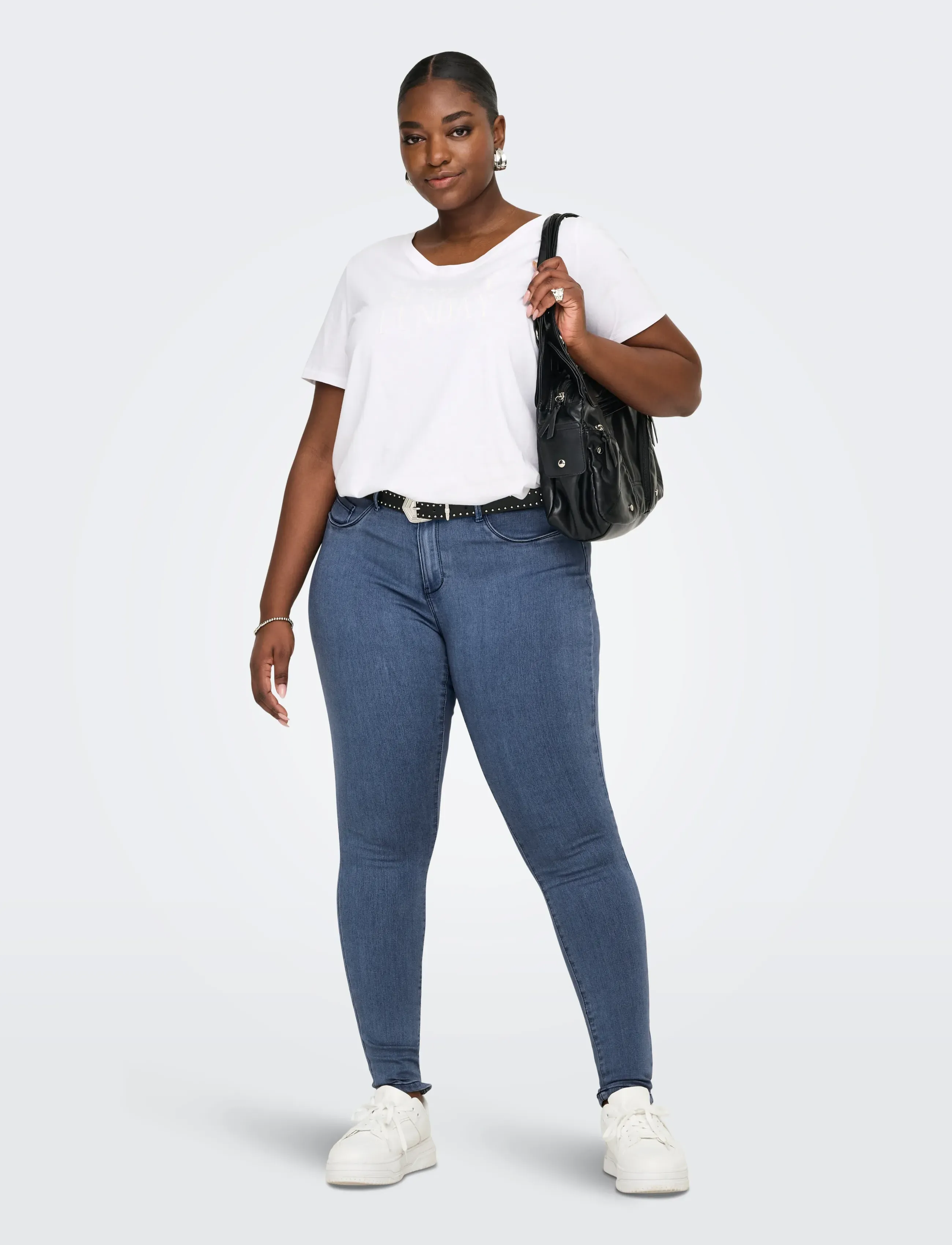 ONLY Carmakoma - CARTHUNDER LIFE P UP REG SK DNM MBD NOOS - jeans skinny - medium blue denim - 4