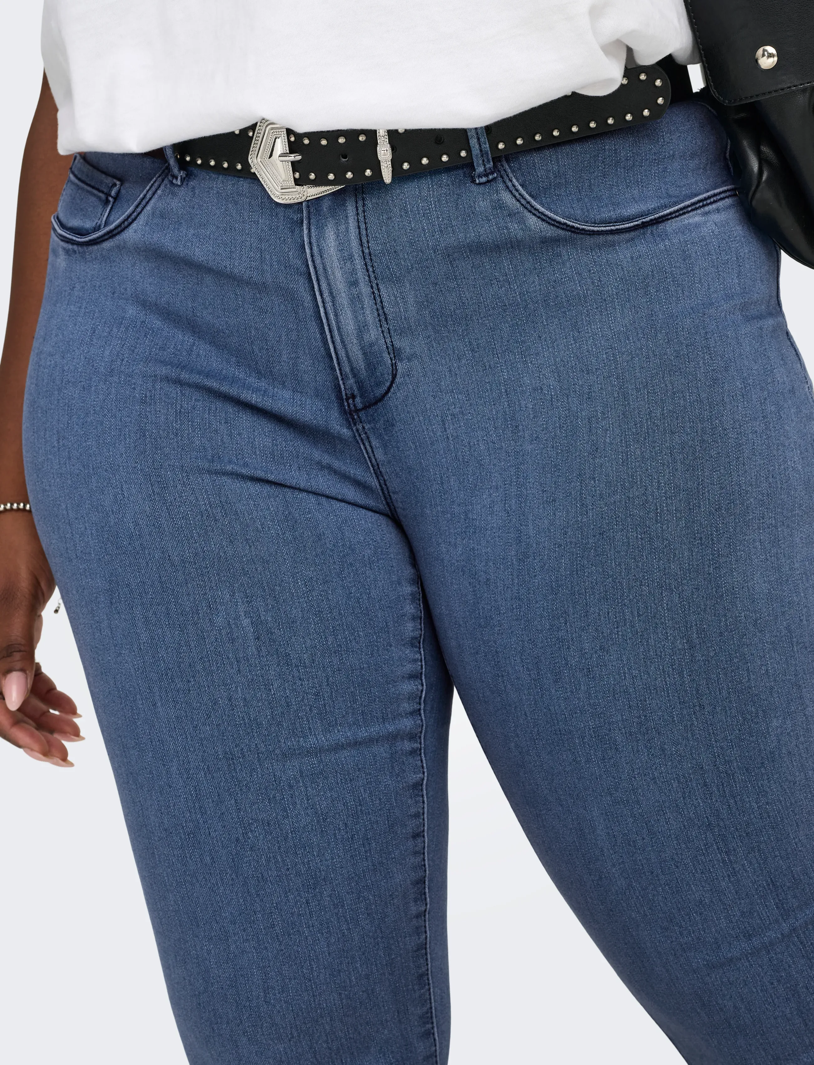 ONLY Carmakoma - CARTHUNDER LIFE P UP REG SK DNM MBD NOOS - jeans skinny - medium blue denim - 5