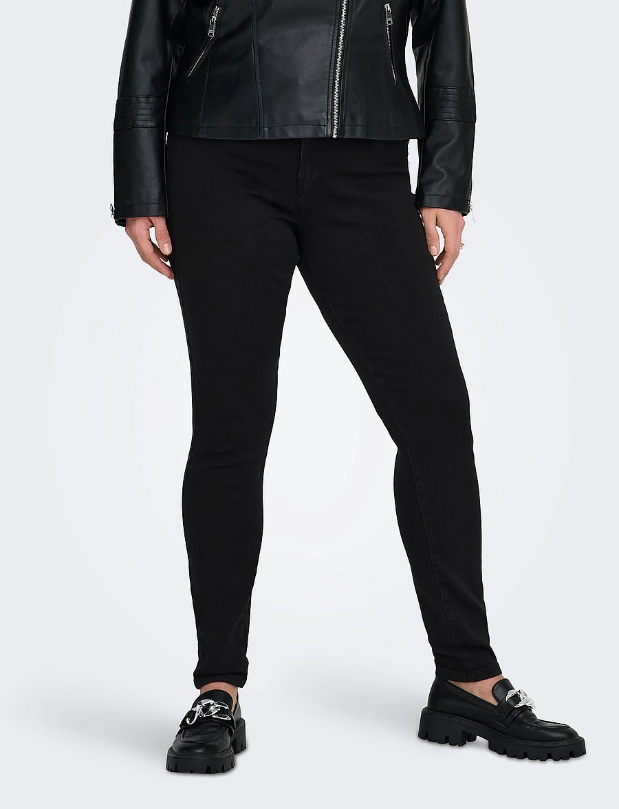 ONLY Carmakoma - CARSTORM LIFE PUSH UP HW SK JEANS NOOS - skinny jeans - black - 0