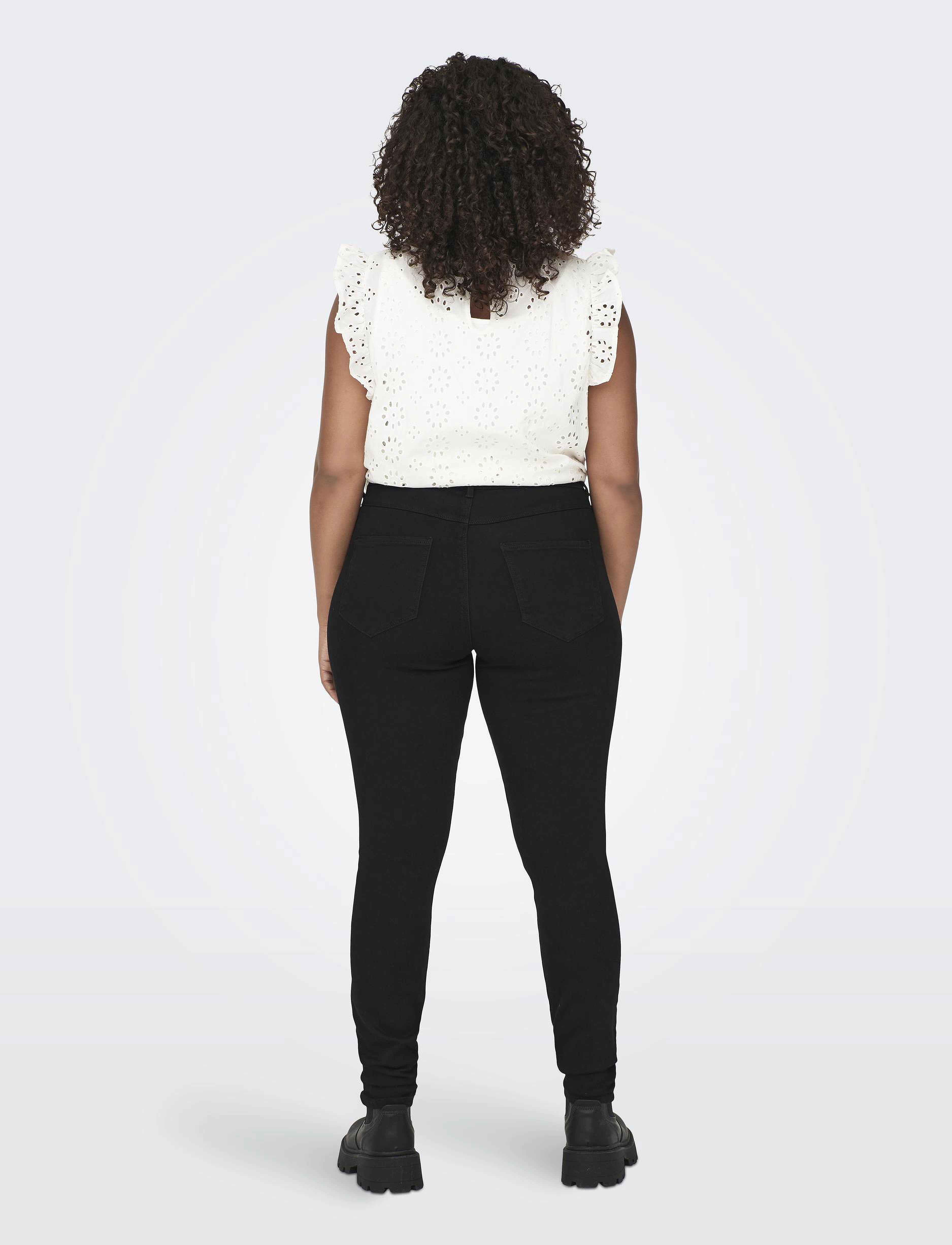 ONLY Carmakoma - CARSTORM  LIFE PUSH UP HW SK JEANS  NOOS - liibuvad teksad - black - 3