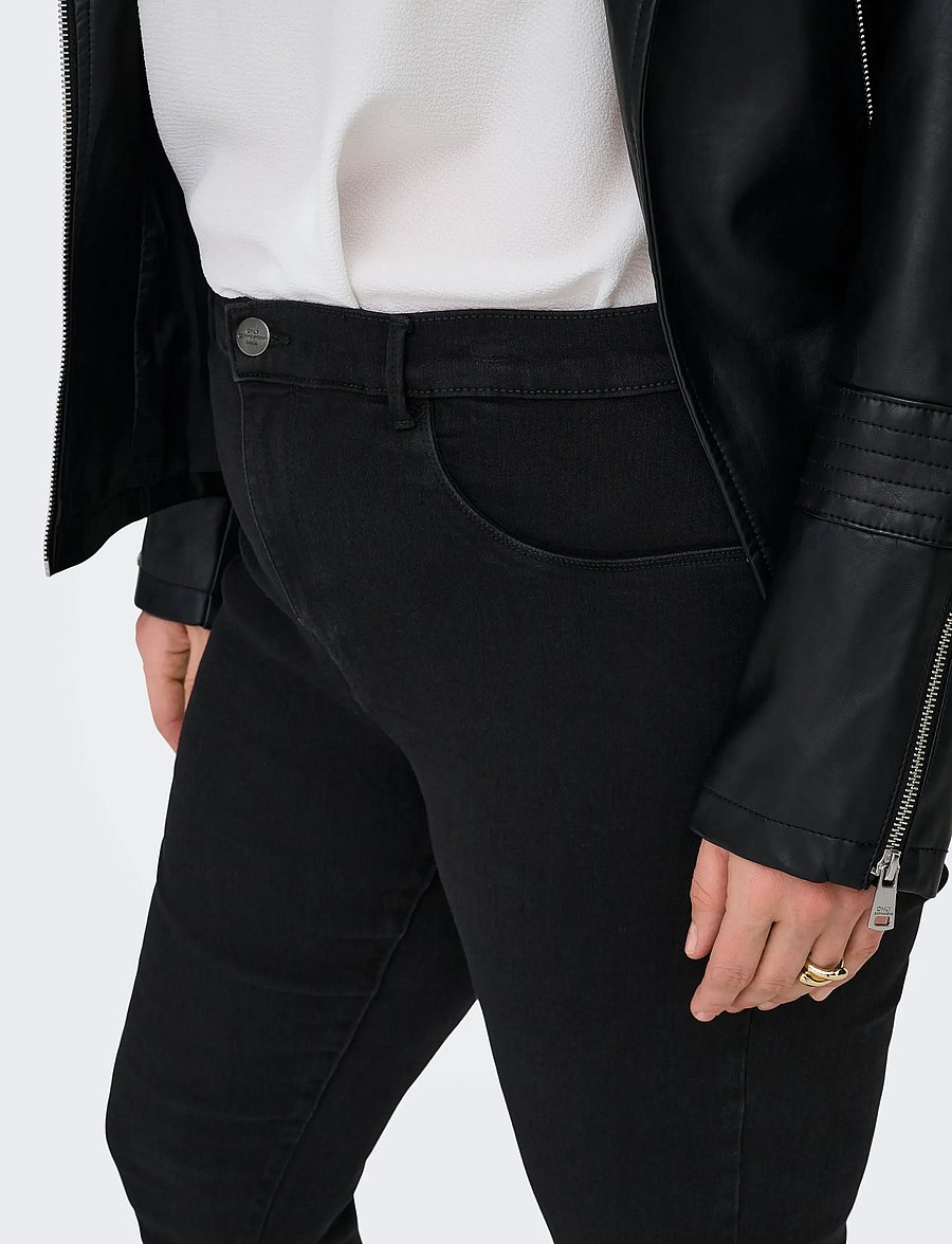 ONLY Carmakoma - CARSTORM LIFE PUSH UP HW SK JEANS NOOS - skinny jeans - black - 5