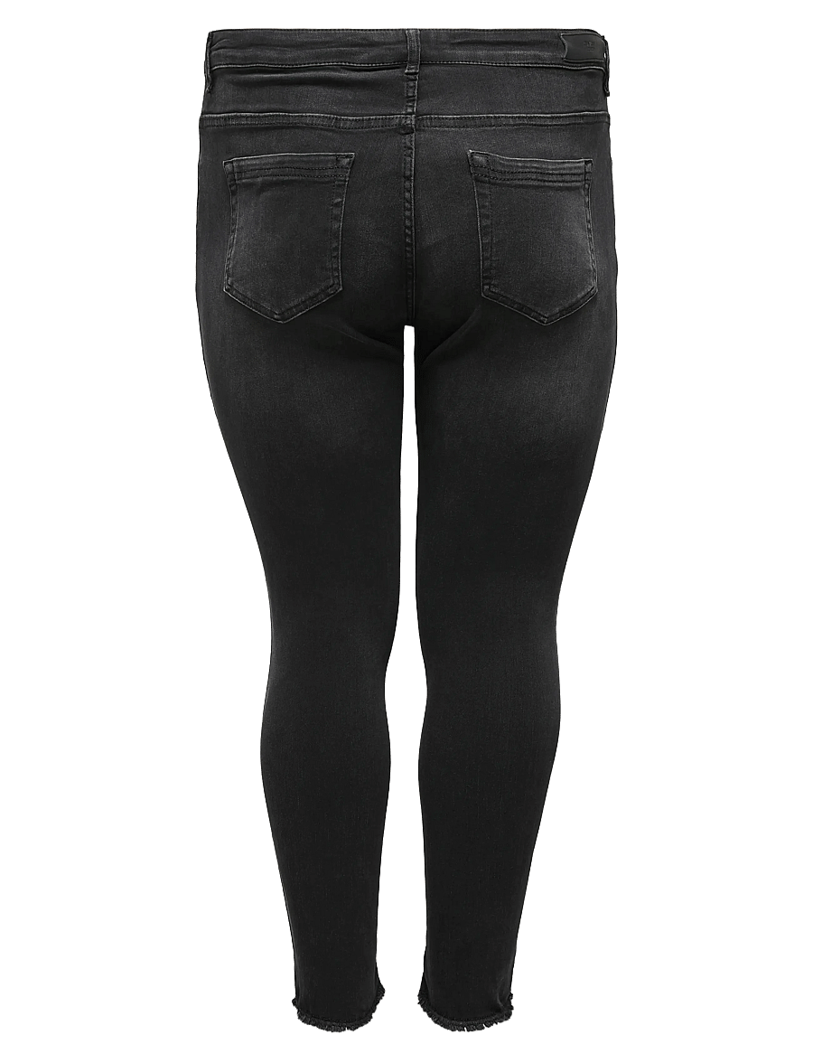 ONLY Carmakoma - CARWILLY REG ANK SKINNY JEANS BLACK NOOS - skinny jeans - black - 2