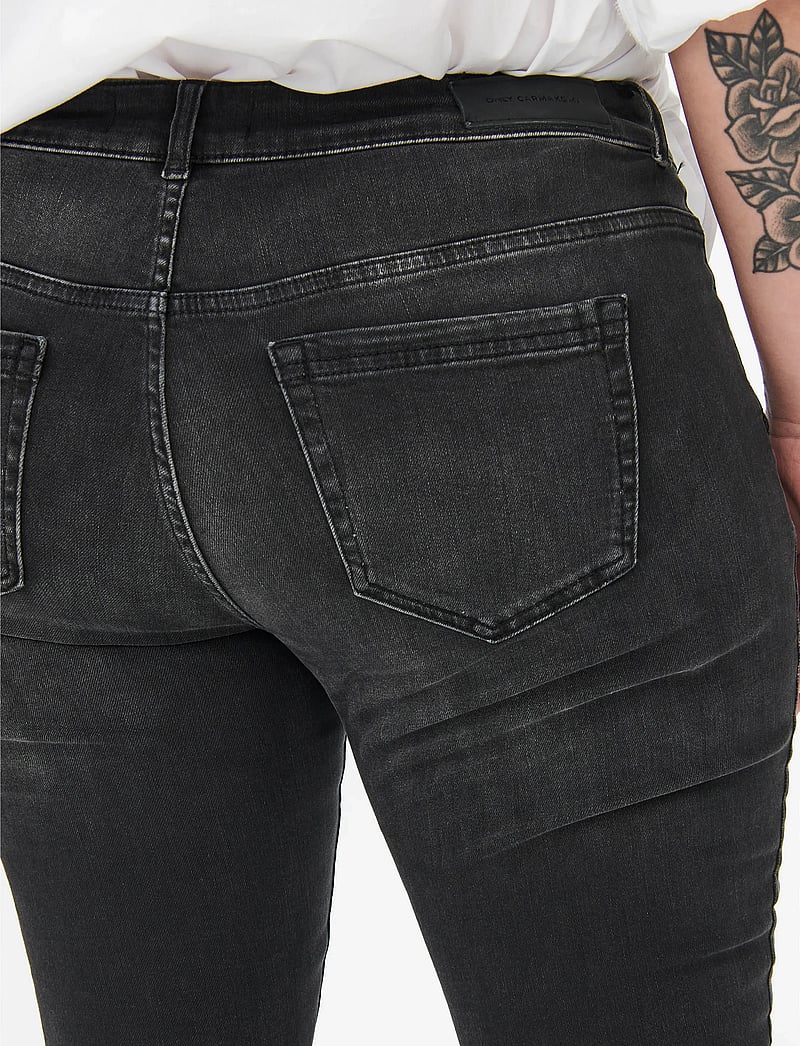 ONLY Carmakoma - CARWILLY REG ANK SKINNY JEANS BLACK NOOS - skinny jeans - black - 5