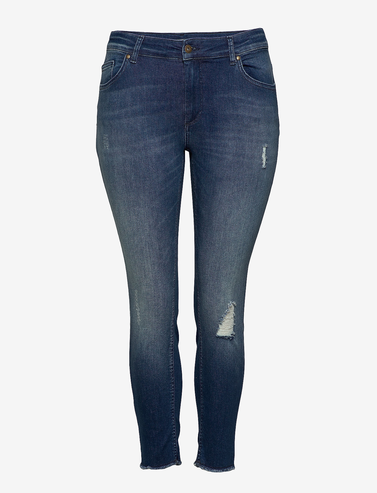 ONLY Carmakoma - CARWILLY REG SKINNY ANK JEANS MBD NOOS - skinny jeans - medium blue denim - 0