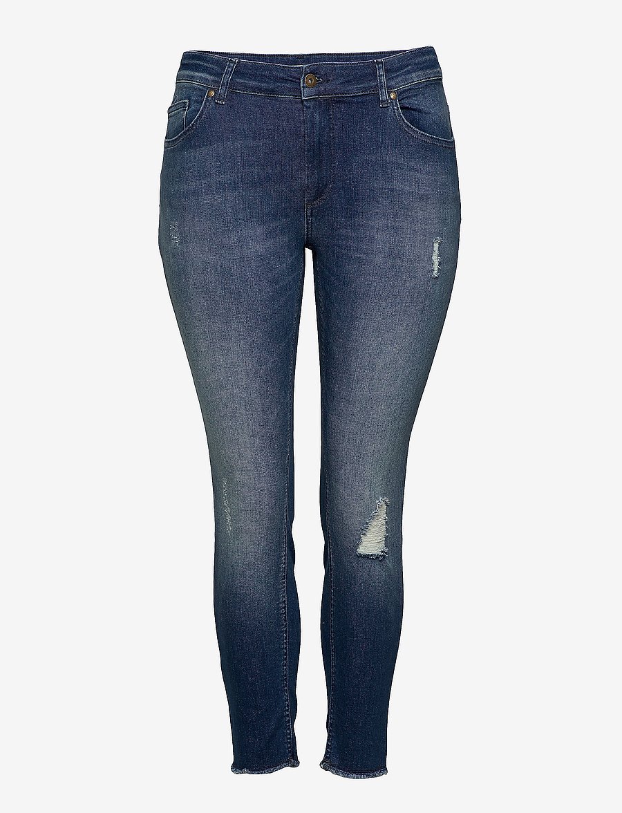 ONLY Carmakoma - CARWILLY REG SKINNY ANK JEANS MBD NOOS - skinny jeans - medium blue denim - 1