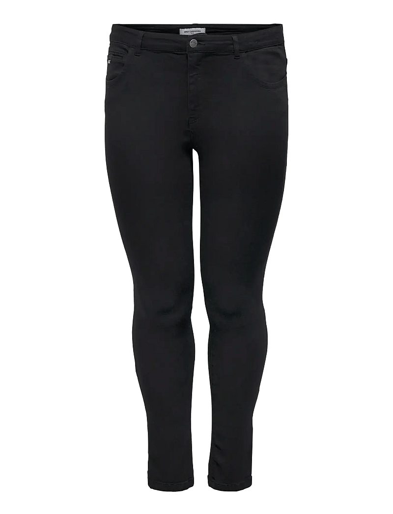 ONLY Carmakoma - CARKARLA REG SK ANKLE ZIP JNS BLACK - skinny jeans - black - 1