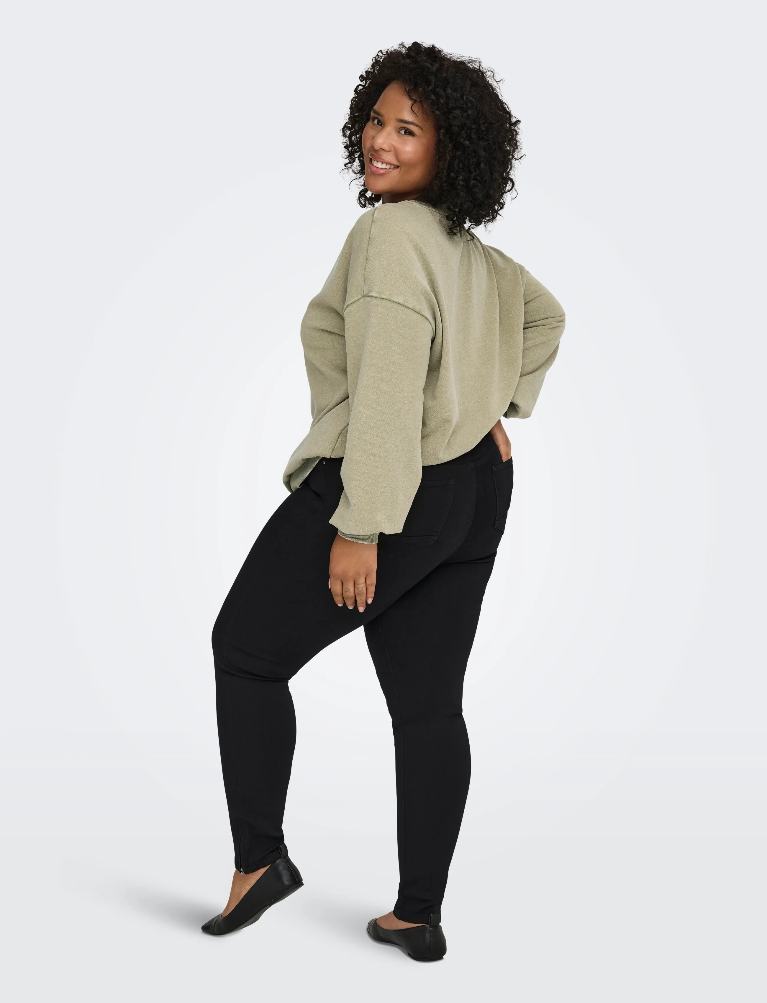 ONLY Carmakoma - CARKARLA LIFE REG SK ANK ZIP DNM - skinny jeans - black - 4