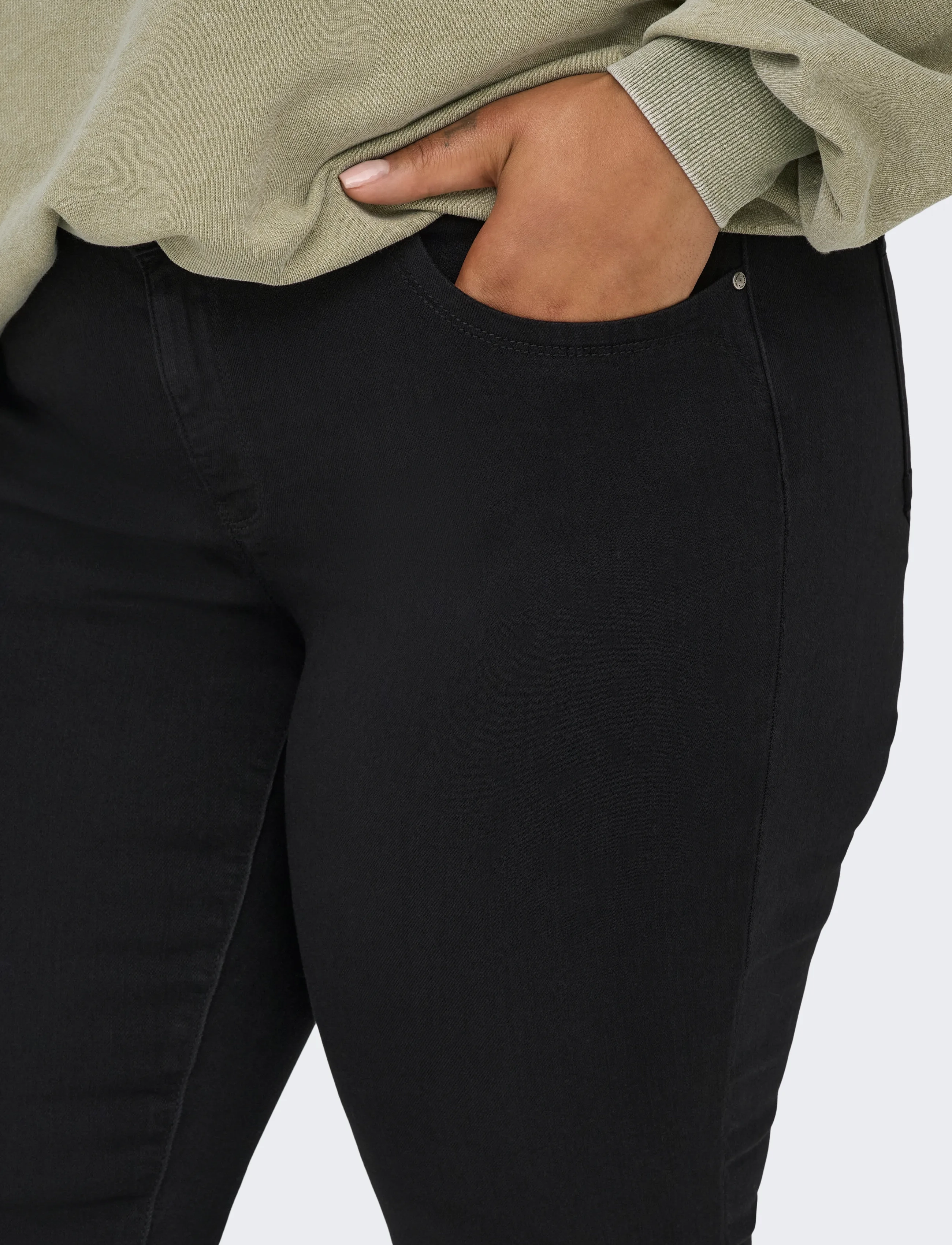 ONLY Carmakoma Carkarla Life Reg Sk Ank Zip Dnm skinny jeans dam – bild 6