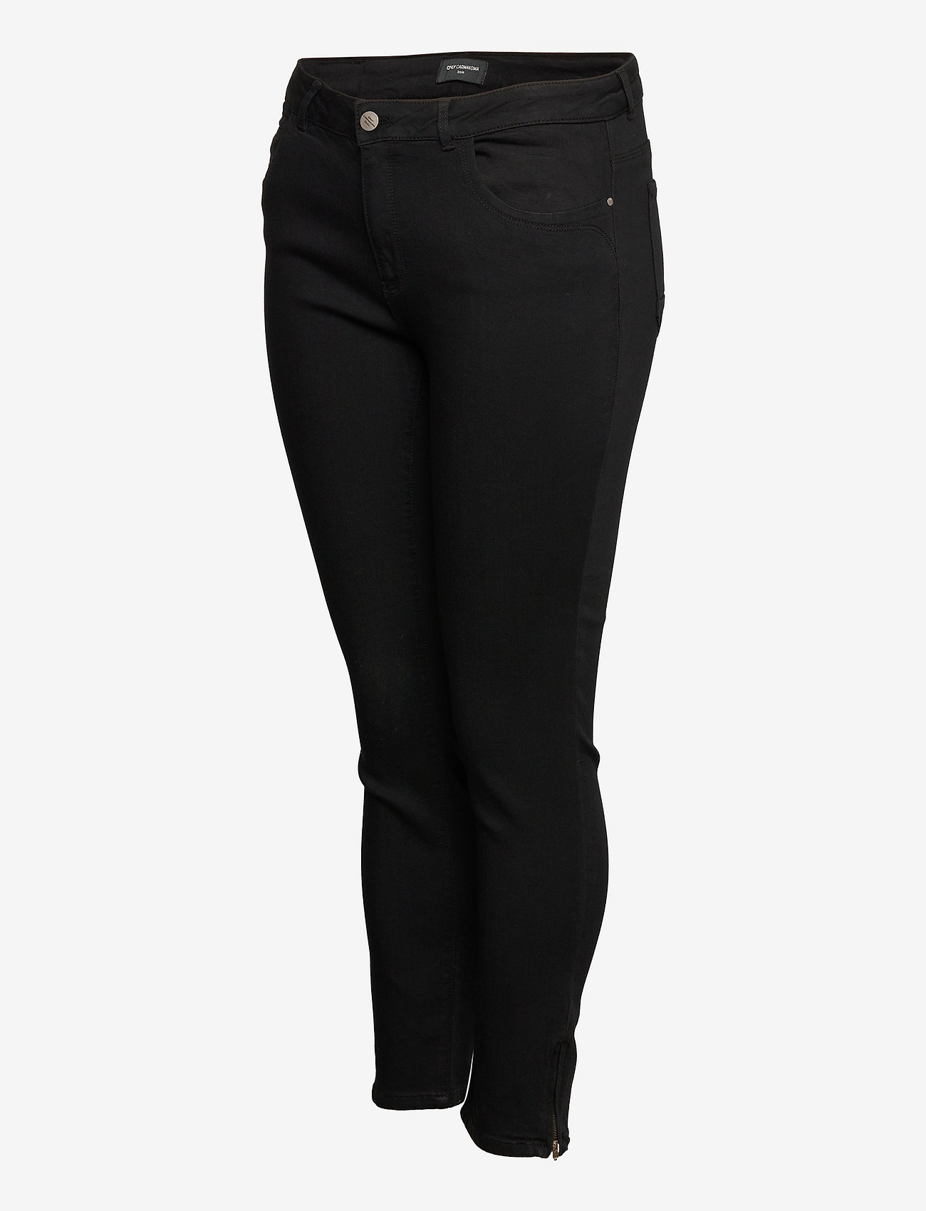 ONLY Carmakoma - CARKARLA REG SK ANKLE ZIP JNS BLACK - skinny jeans - black - 3