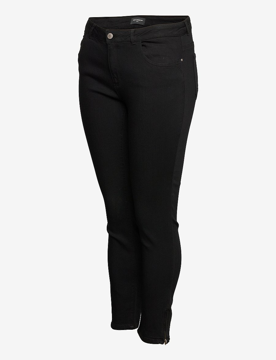 ONLY Carmakoma - CARKARLA LIFE REG SK ANK ZIP DNM - skinny jeans - black - 3