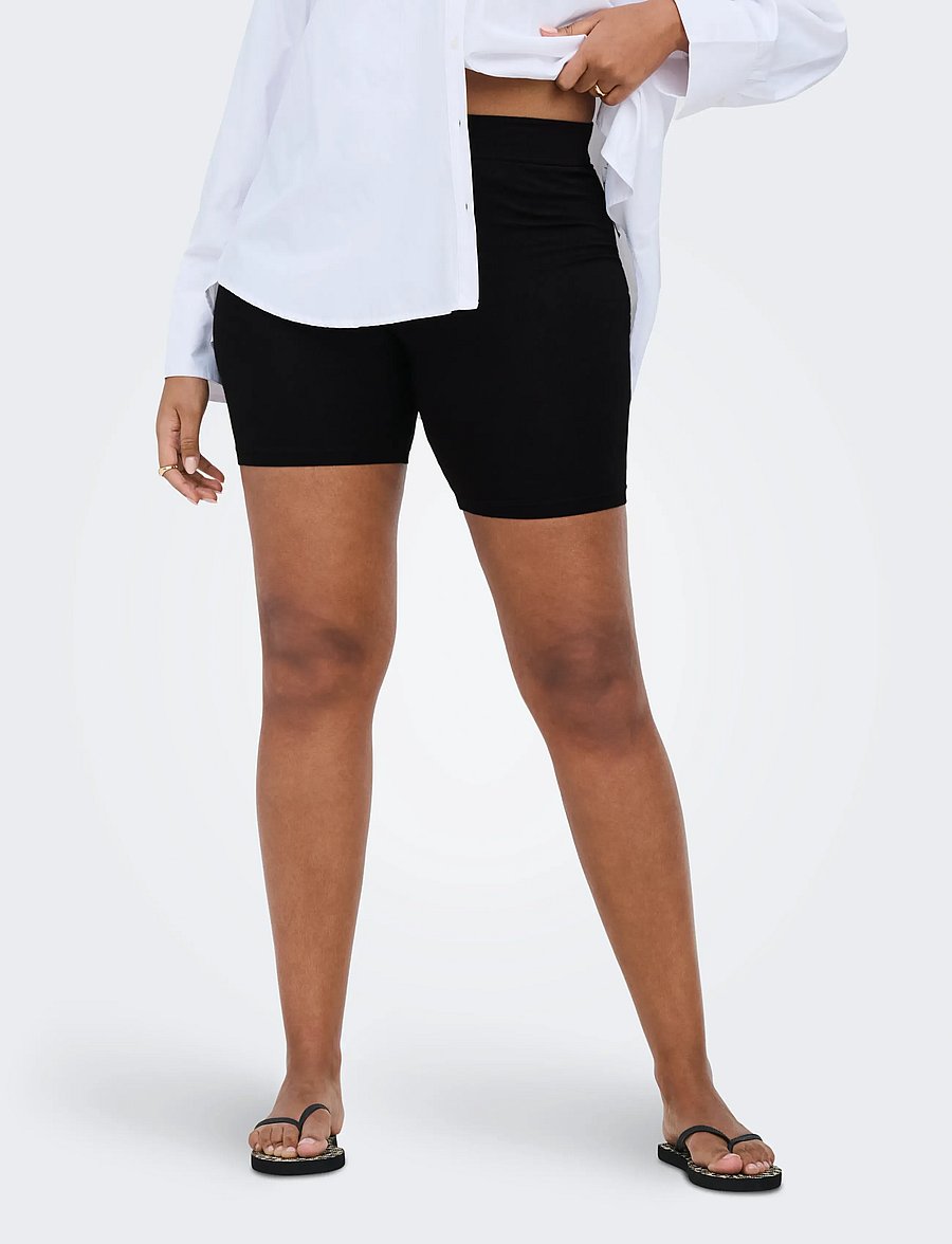 ONLY Carmakoma - CARTIME SHORTS JRS NOOS - 1/2 längd - black - 0