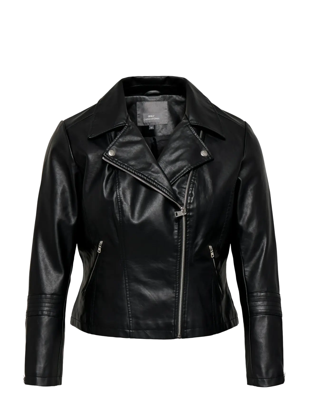 ONLY CARMAKOMA Caremmy Faux Leder Biker Noos Schwarz - 54 - Damen