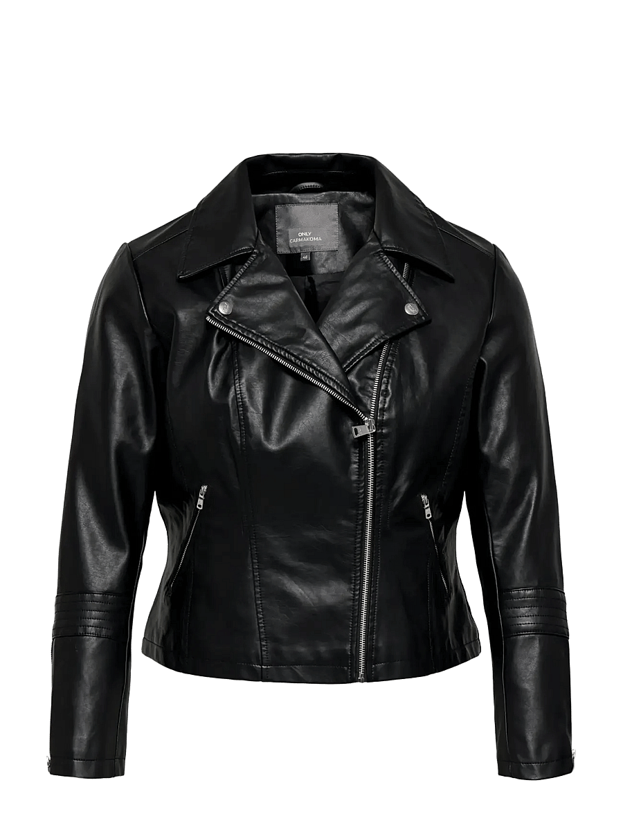 ONLY Carmakoma - CAREMMY FAUX LEATHER BIKER NOOS - frühlingsjacken - black - 1