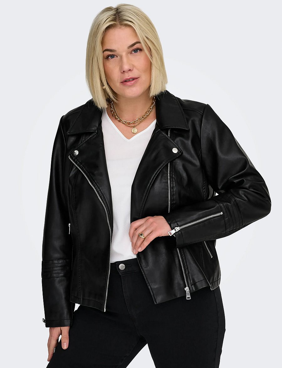 ONLY Carmakoma - CAREMMY FAUX LEATHER BIKER NOOS - frühlingsjacken - black - 5