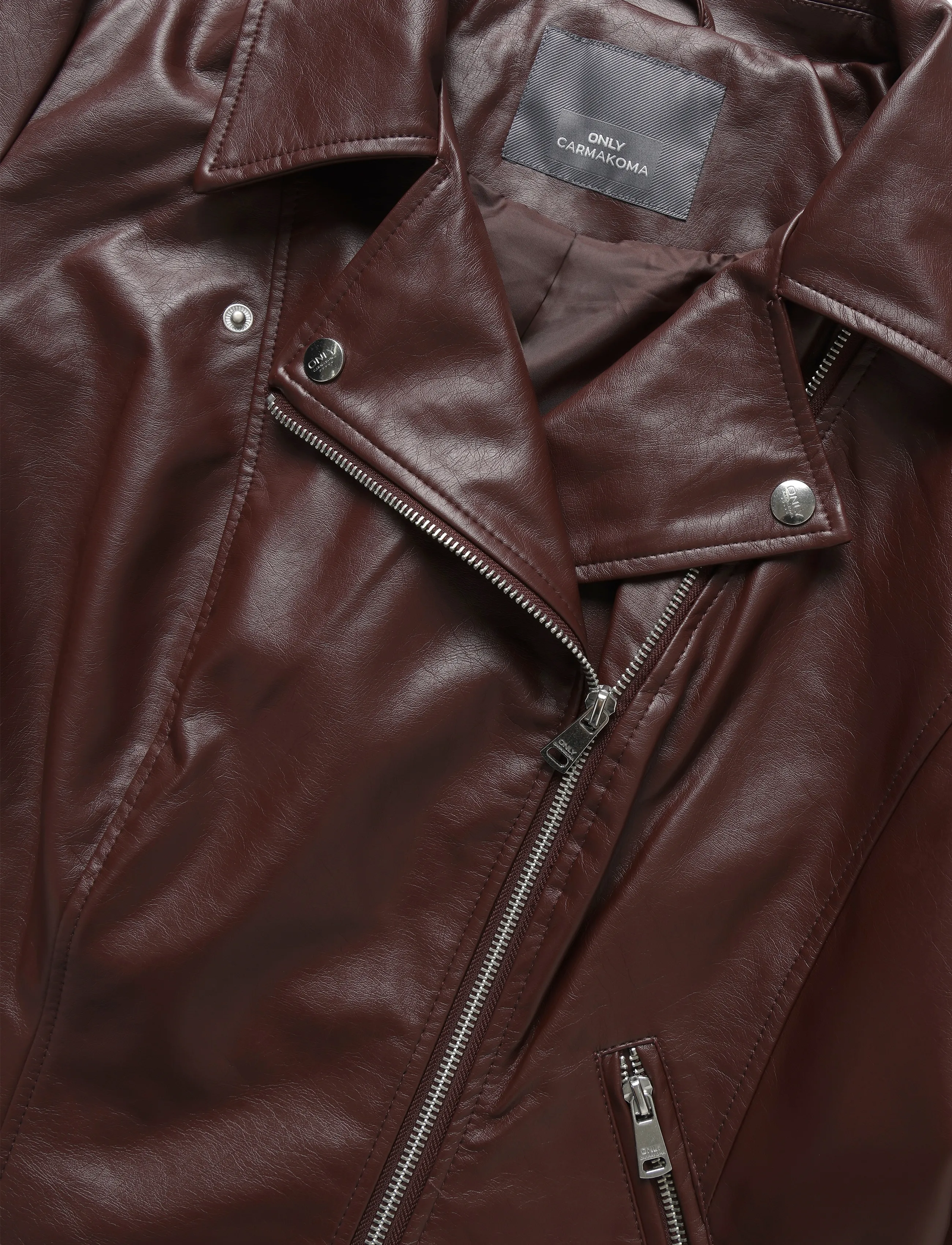 ONLY Carmakoma - CAREMMY FAUX LEATHER BIKER NOOS - frühlingsjacken - decadent chocolate - 2