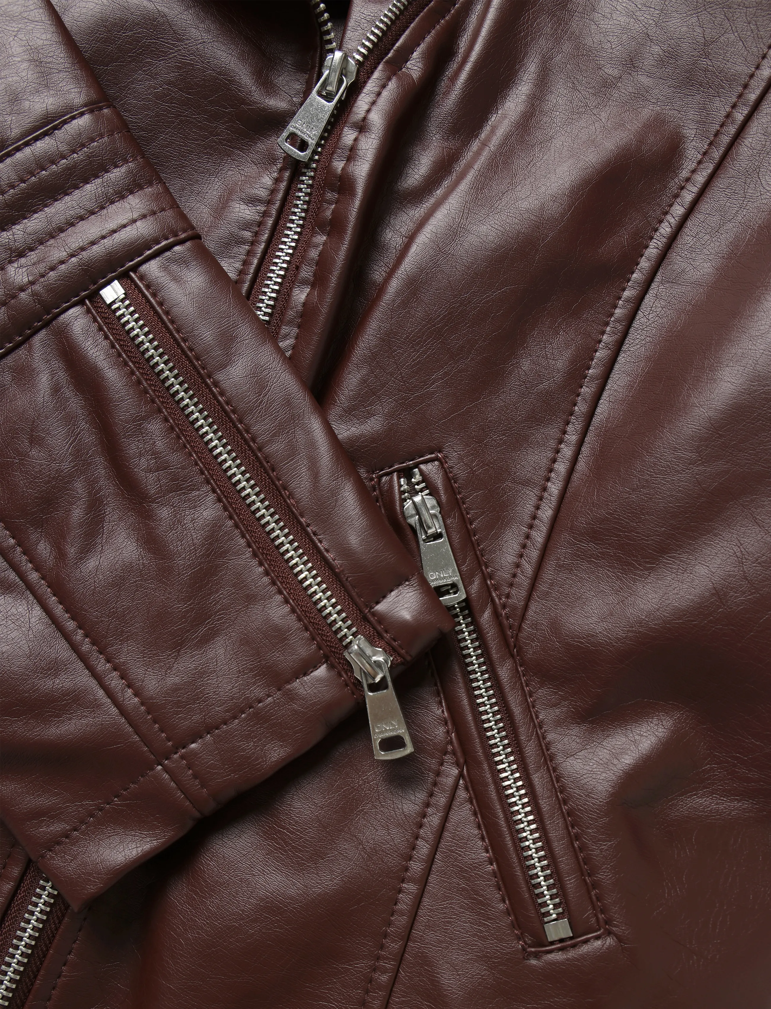 ONLY Carmakoma - CAREMMY FAUX LEATHER BIKER NOOS - frühlingsjacken - decadent chocolate - 3