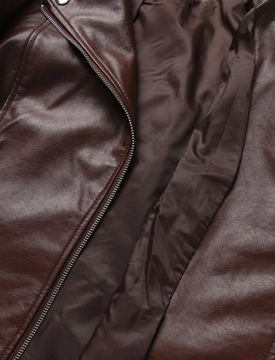 ONLY Carmakoma - CAREMMY FAUX LEATHER BIKER NOOS - frühlingsjacken - decadent chocolate - 4