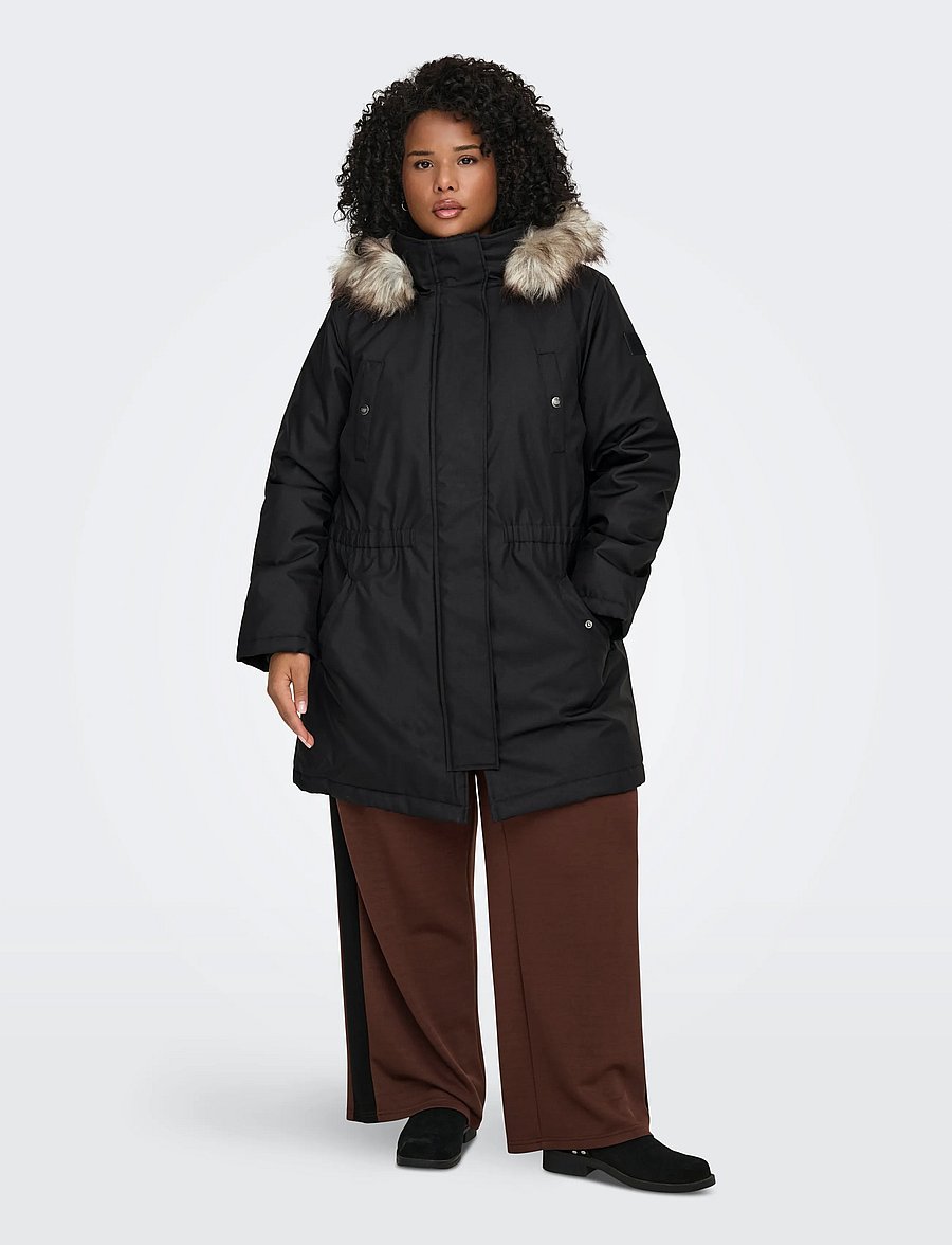 ONLY Carmakoma - CARIRENA PARKA COAT OTW - parkas - black - 0