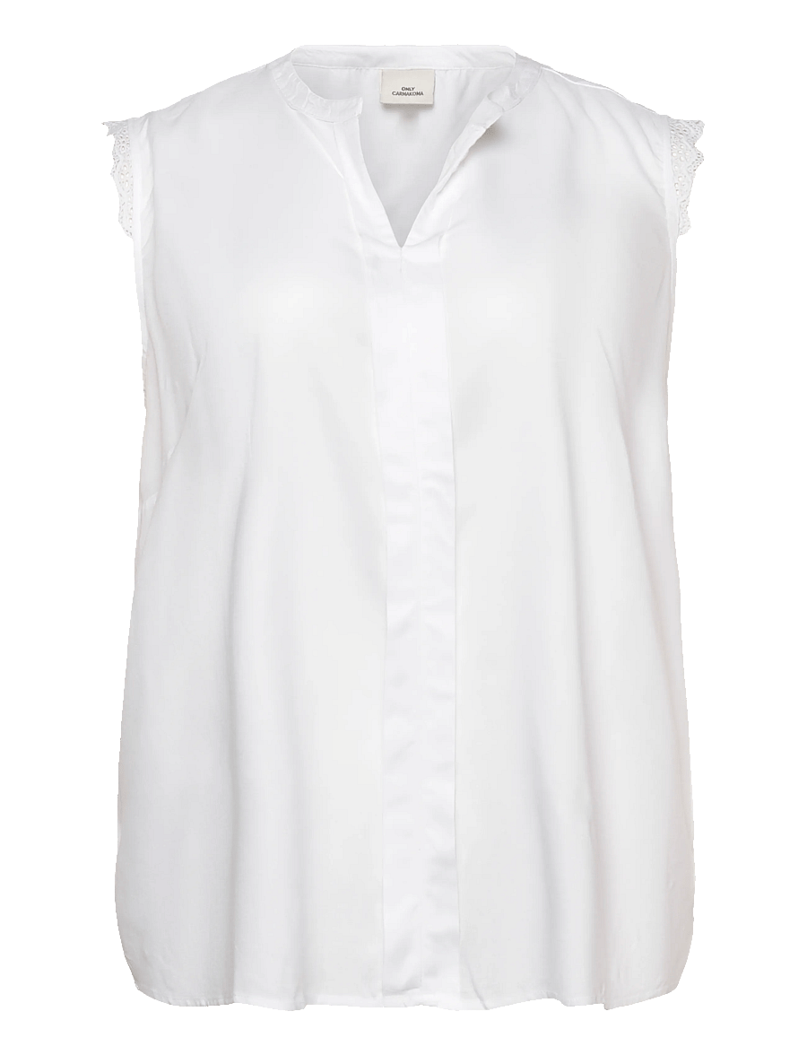 ONLY Carmakoma - CARMUMI S/L TOP WVN NOOS - blouses zonder mouwen - white - 0